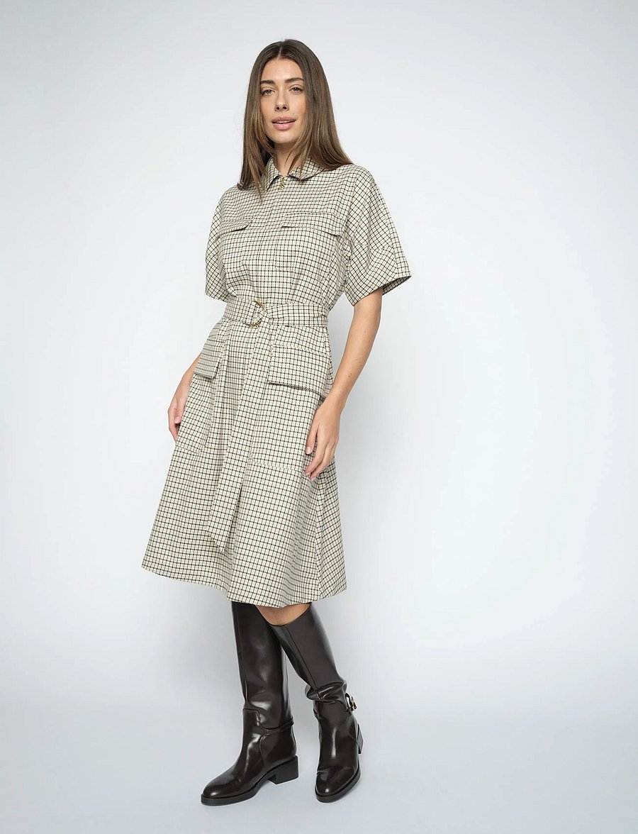 MOS MOSH - MMGweni Cheyenne Dress - skjortekjoler - india ink - 0