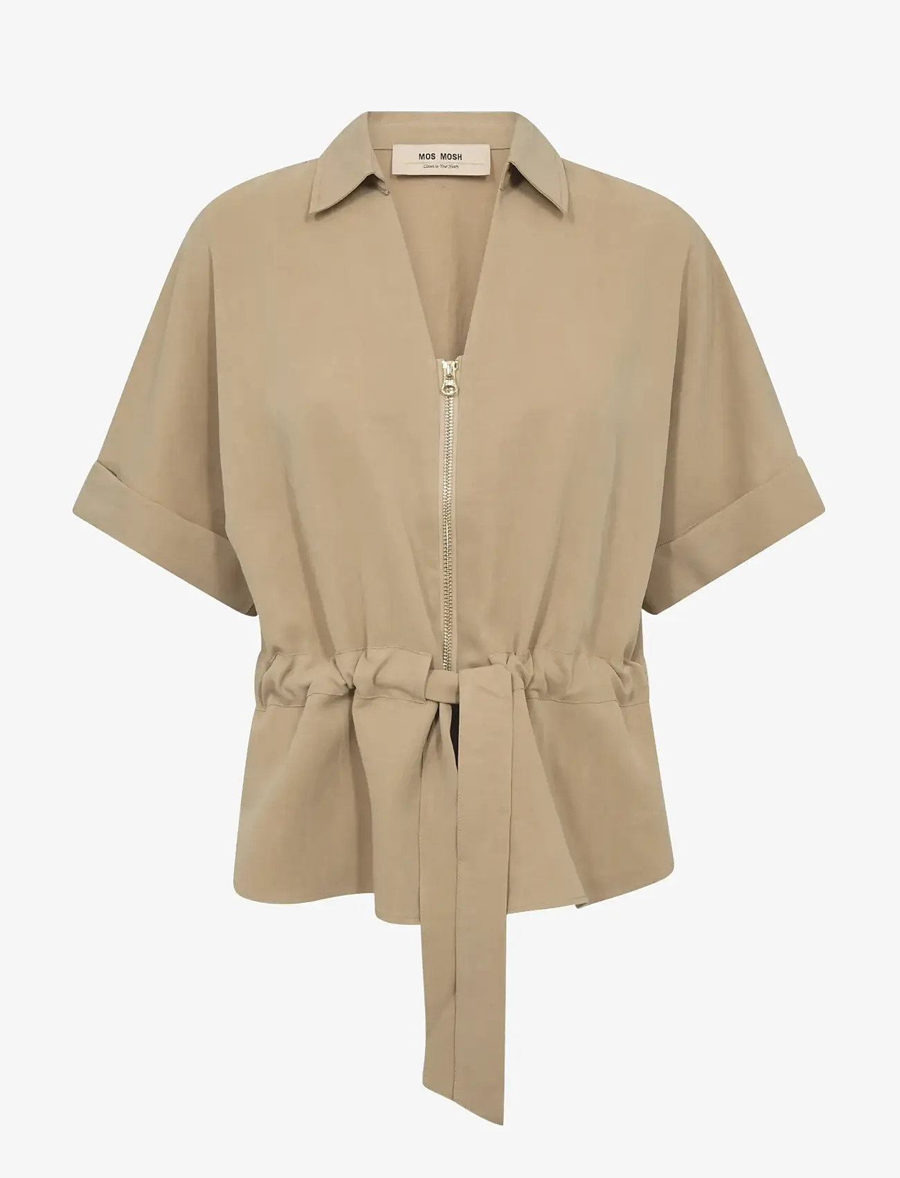 MOS MOSH - MMIndie Gunilla Blouse - kurzämlige blusen - sesame - 1