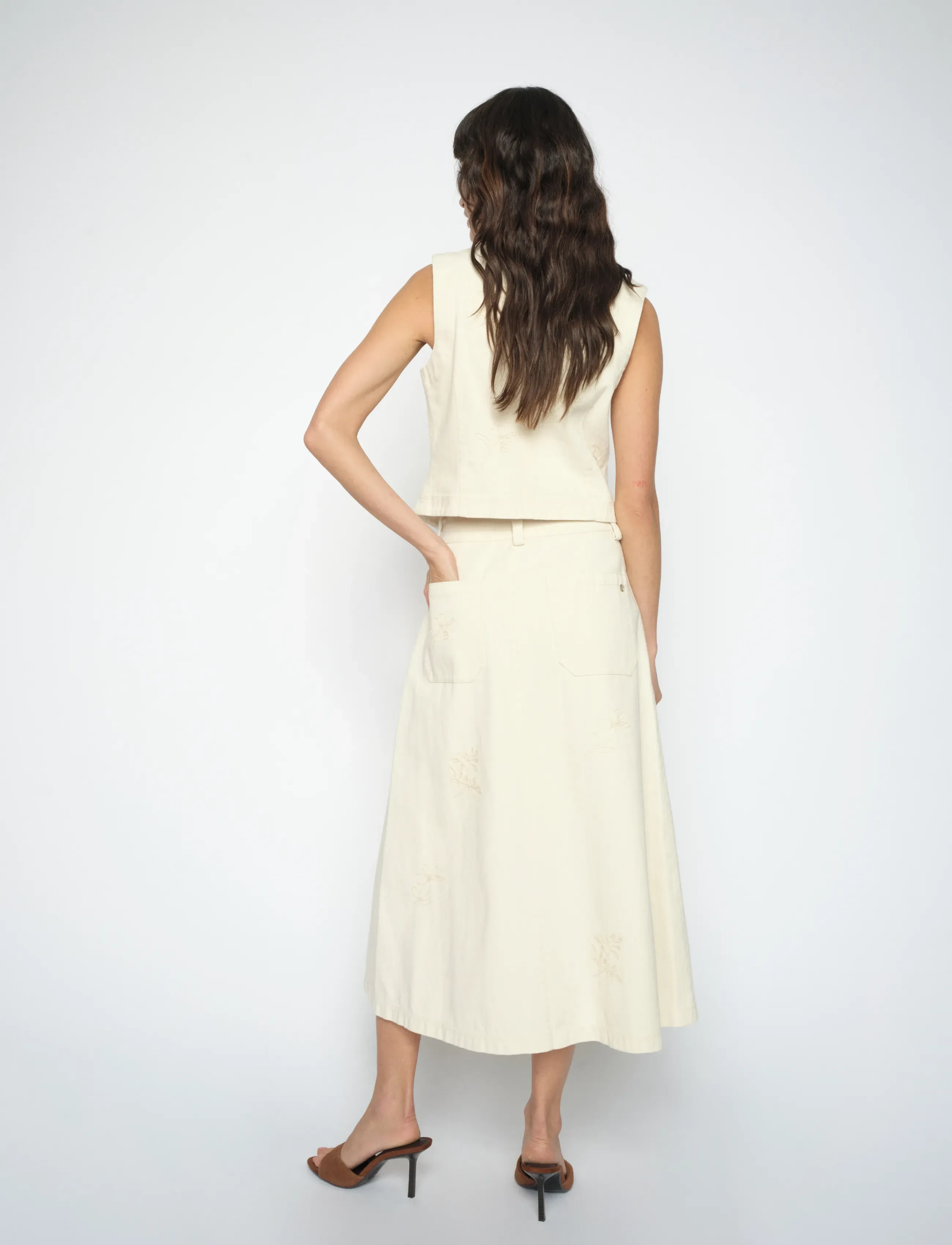 MOS MOSH - MMLani Rinna Skirt - midi nederdele - clay - 3