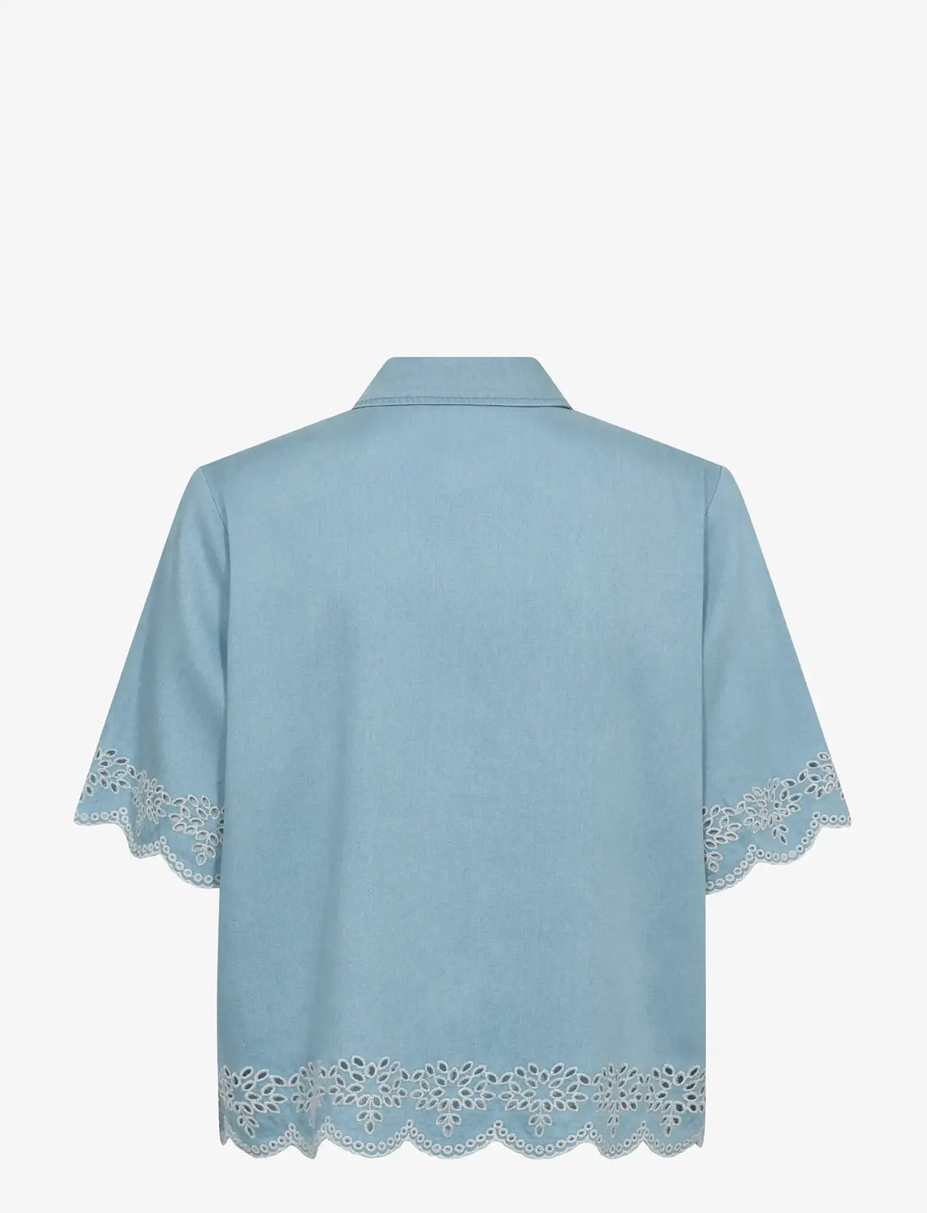 MOS MOSH - MMMagda Softy Shirt - kortærmede skjorter - light blue - 2