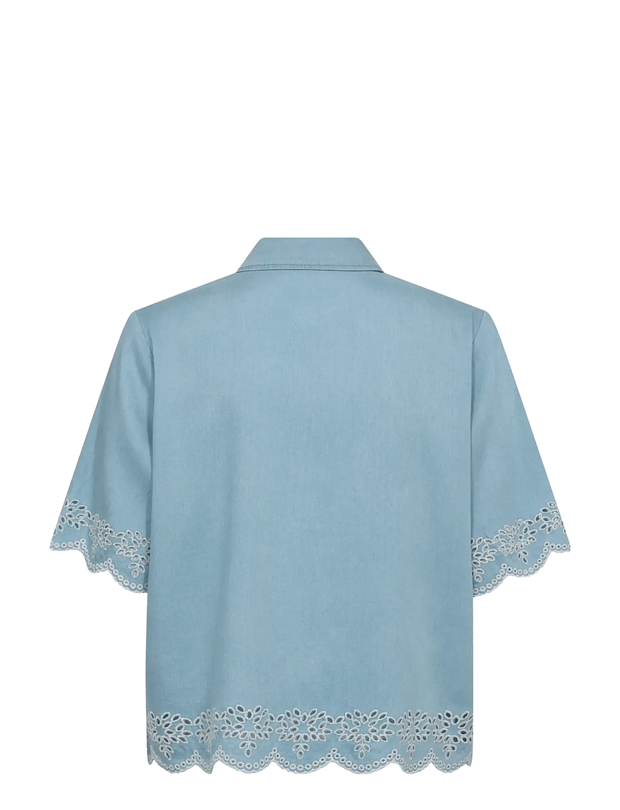 MOS MOSH - MMMagda Softy Shirt - kortærmede skjorter - light blue - 2