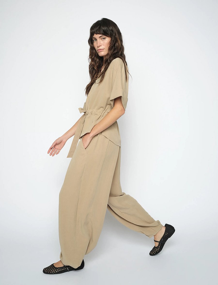 MOS MOSH - MMNuello Gunilla Pant - hosen mit geradem bein - sesame - 3