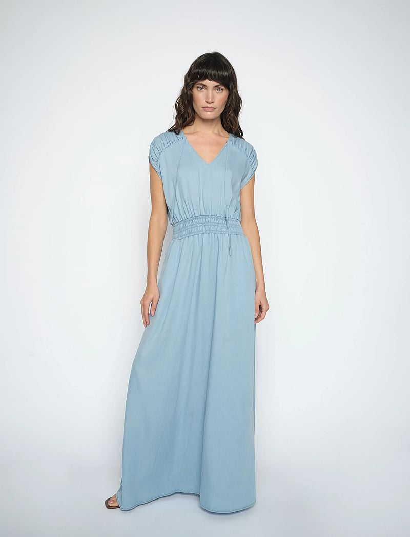 MOS MOSH - MMPaola Softy Dress - summer dresses - light blue - 0