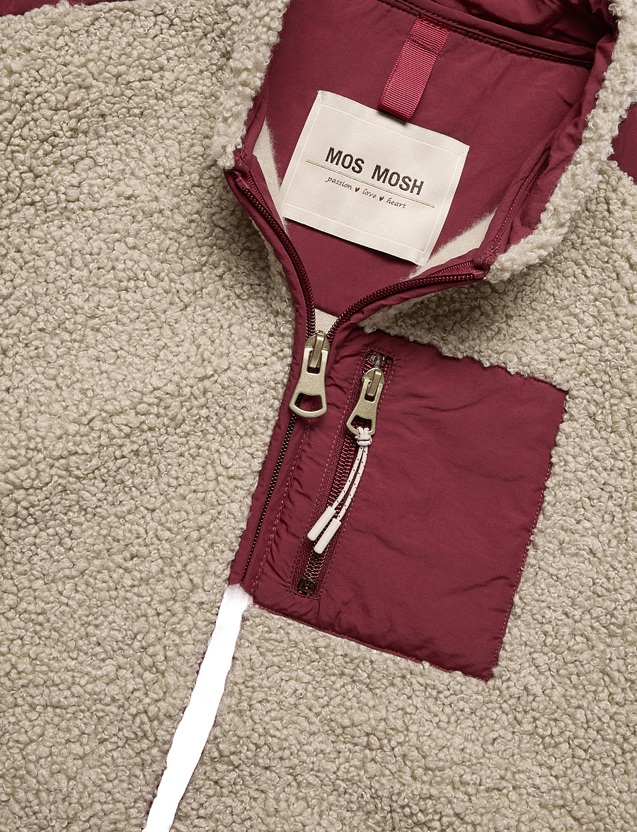 MOS MOSH - MMRowe Eli Teddy Vest - fleece- og teddyveste - cabernet - 5