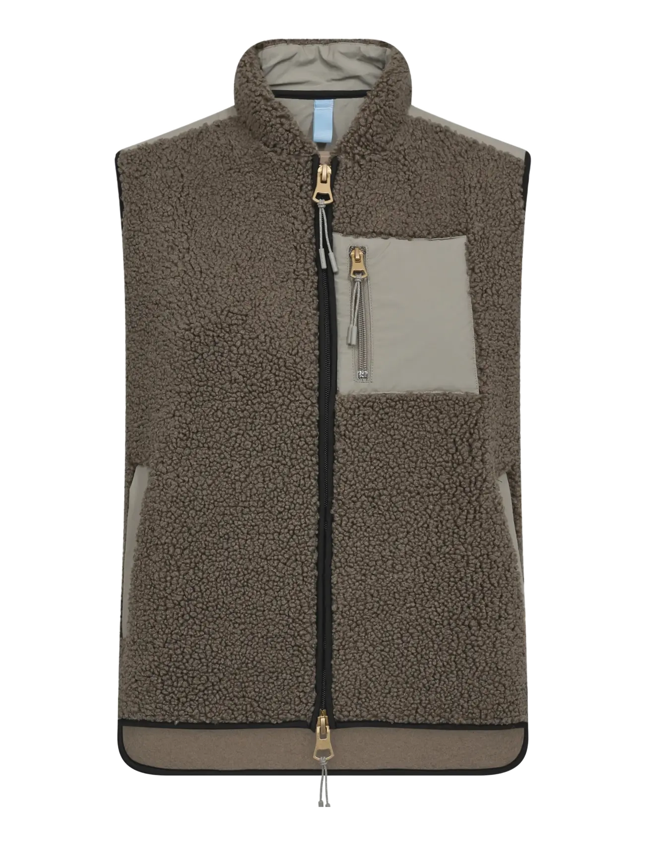 MOS MOSH MMRowe Eli Teddy Vest - Clothing - DUSTY OLIVE / khaki/green