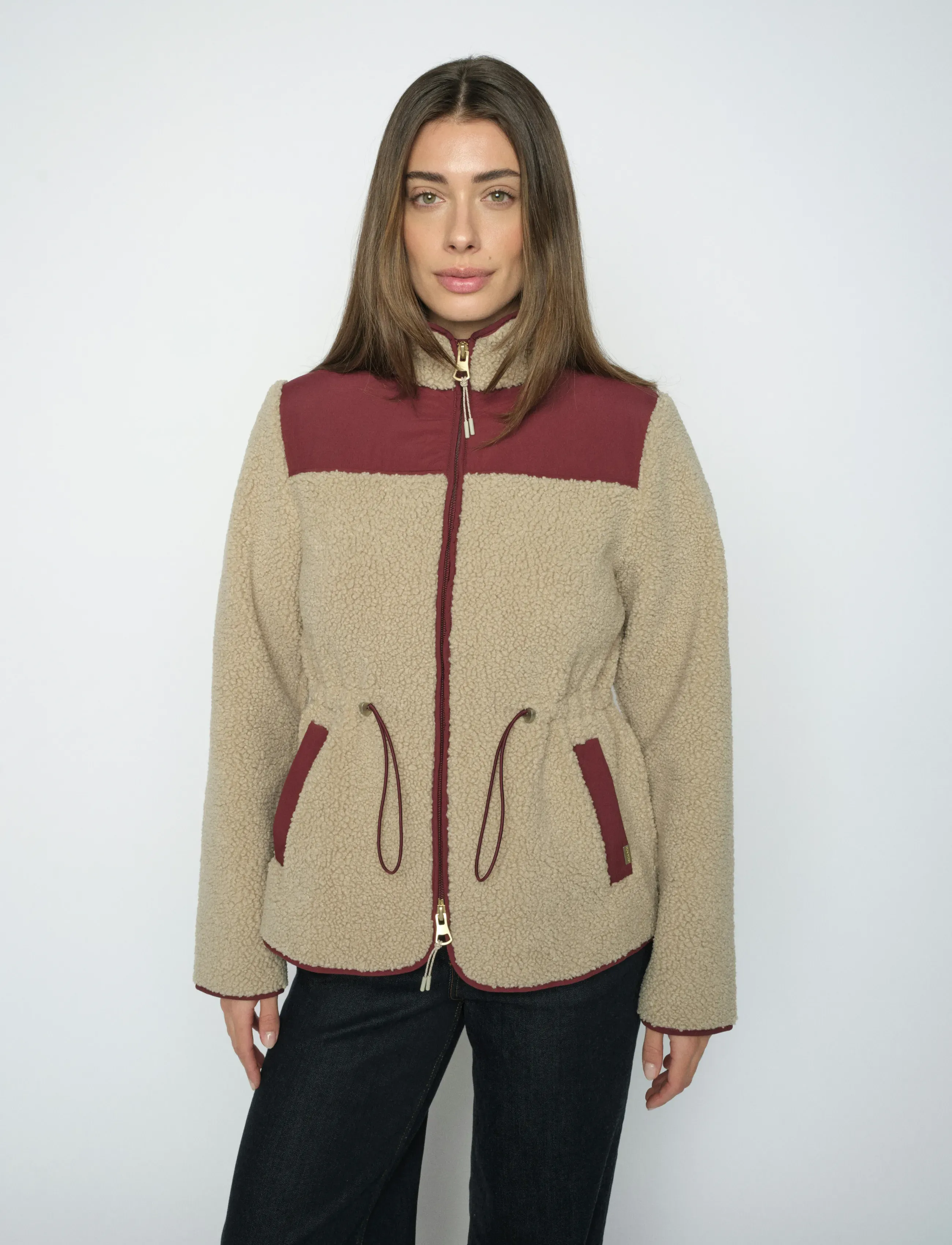 MOS MOSH Mmelisa Eli Teddy Jacket, Kvinder, Teddyjakke, Beige, Str: S