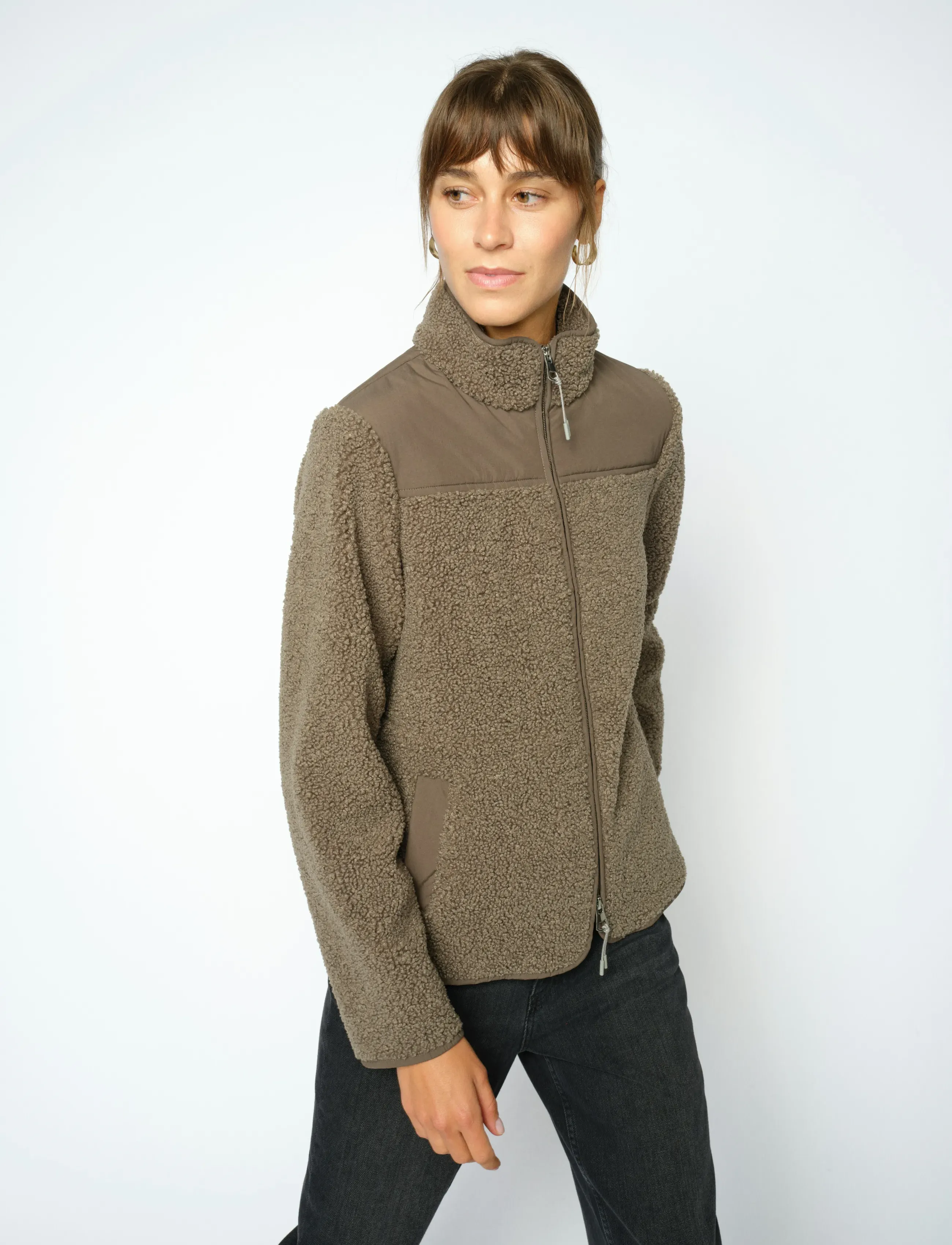 MOS MOSH MMElisa Eli Teddy Jacket - MOS MOSH - FEATHER GRAY / beige