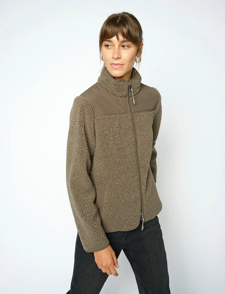 MOS MOSH - MMElisa Eli Teddy Jacket - leichte jacken - feather gray - 0