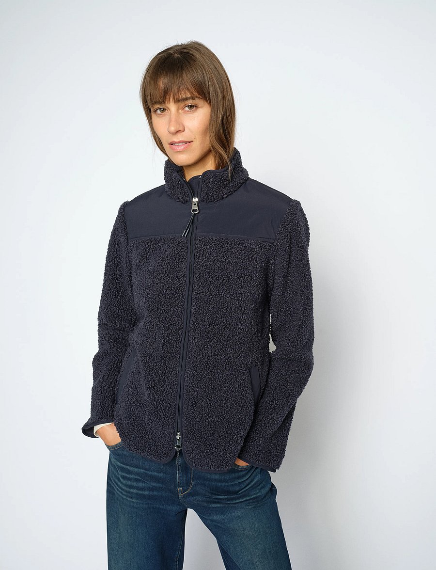 MOS MOSH - MMElisa Eli Teddy Jacket - frühlingsjacken - salute navy - 0