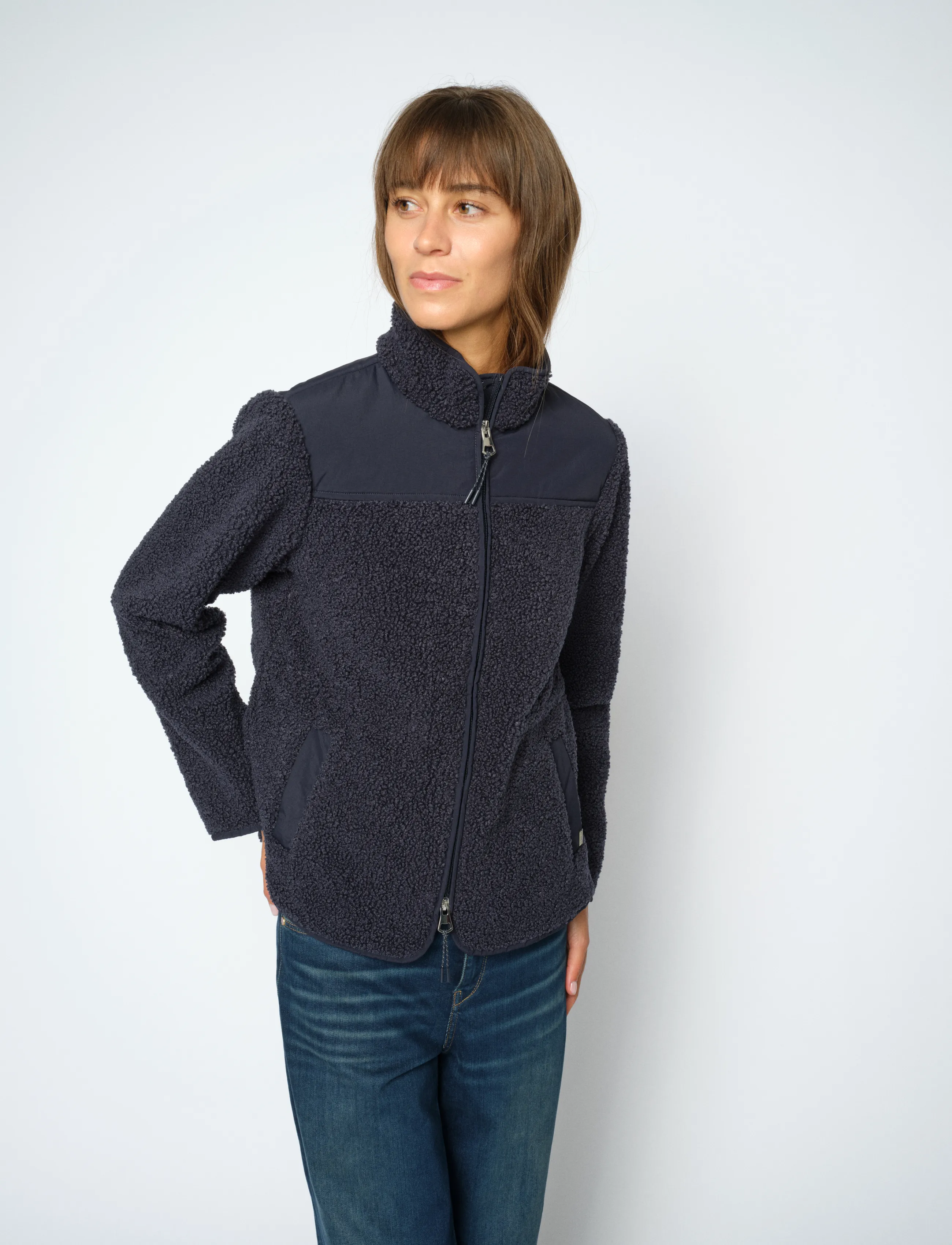 MOS MOSH - MMElisa Eli Teddy Jacket - salute navy - 3