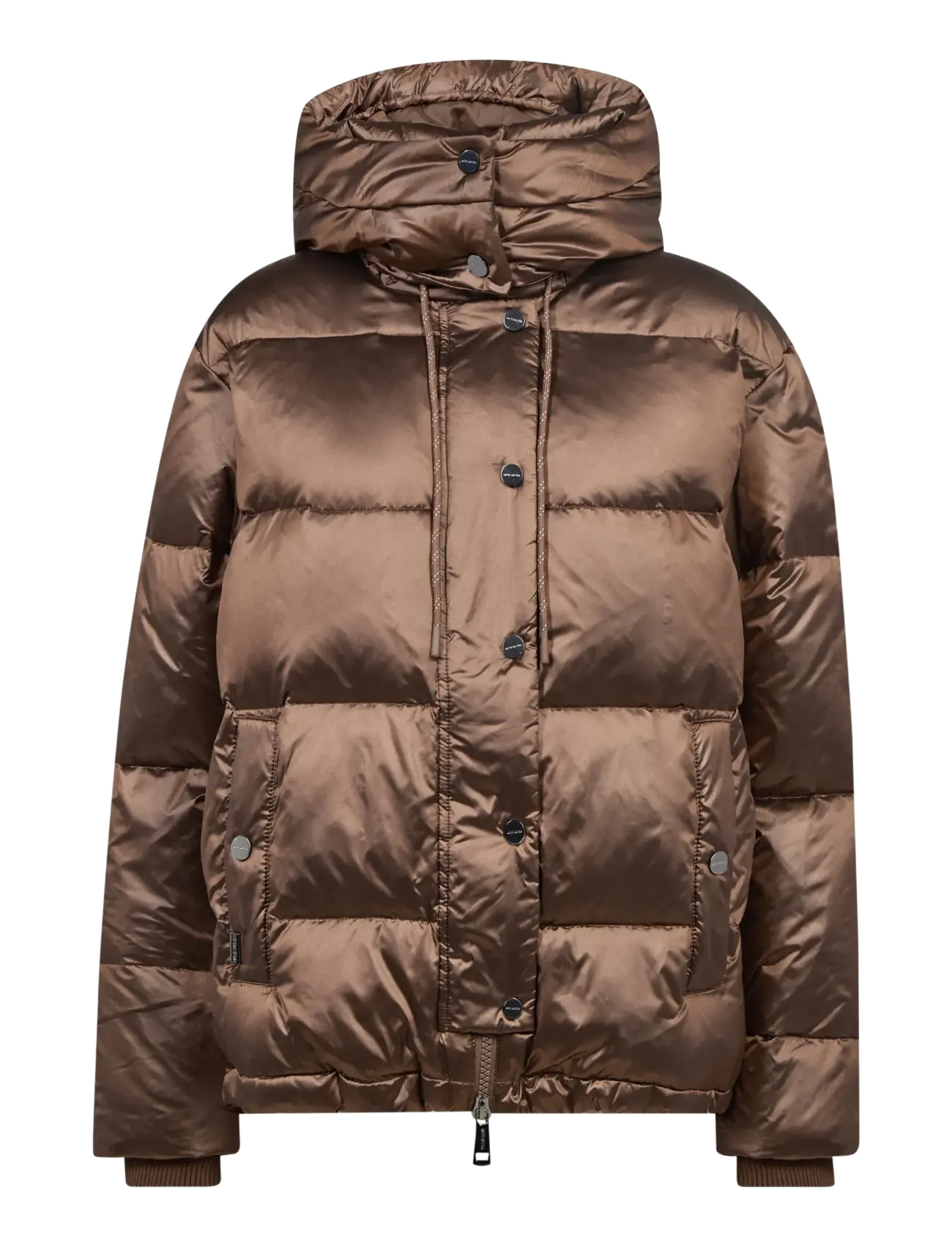 MOS MOSH MMJilly Metallic Down Jacket - MOS MOSH - RAIN DRUM / brown