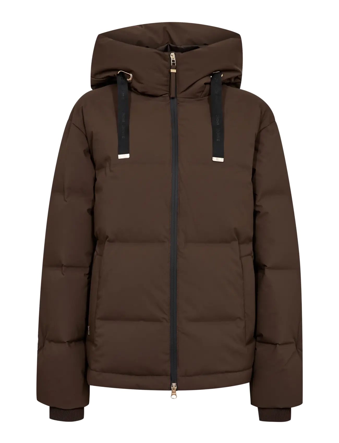 MOS MOSH Mmjilly Hope Down Jacket, Kvinder, Pufferjakke Med Hætte, Brun, Str: M