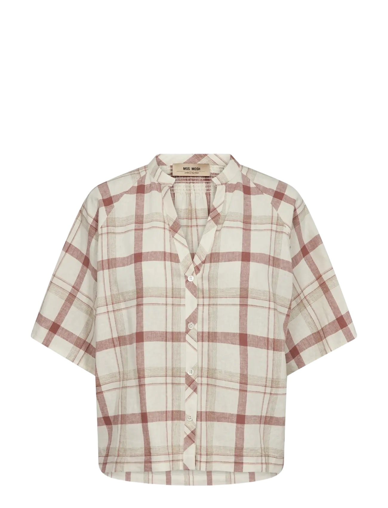 MOS MOSH Mmassia Check Shirt Cream - XL - Damen