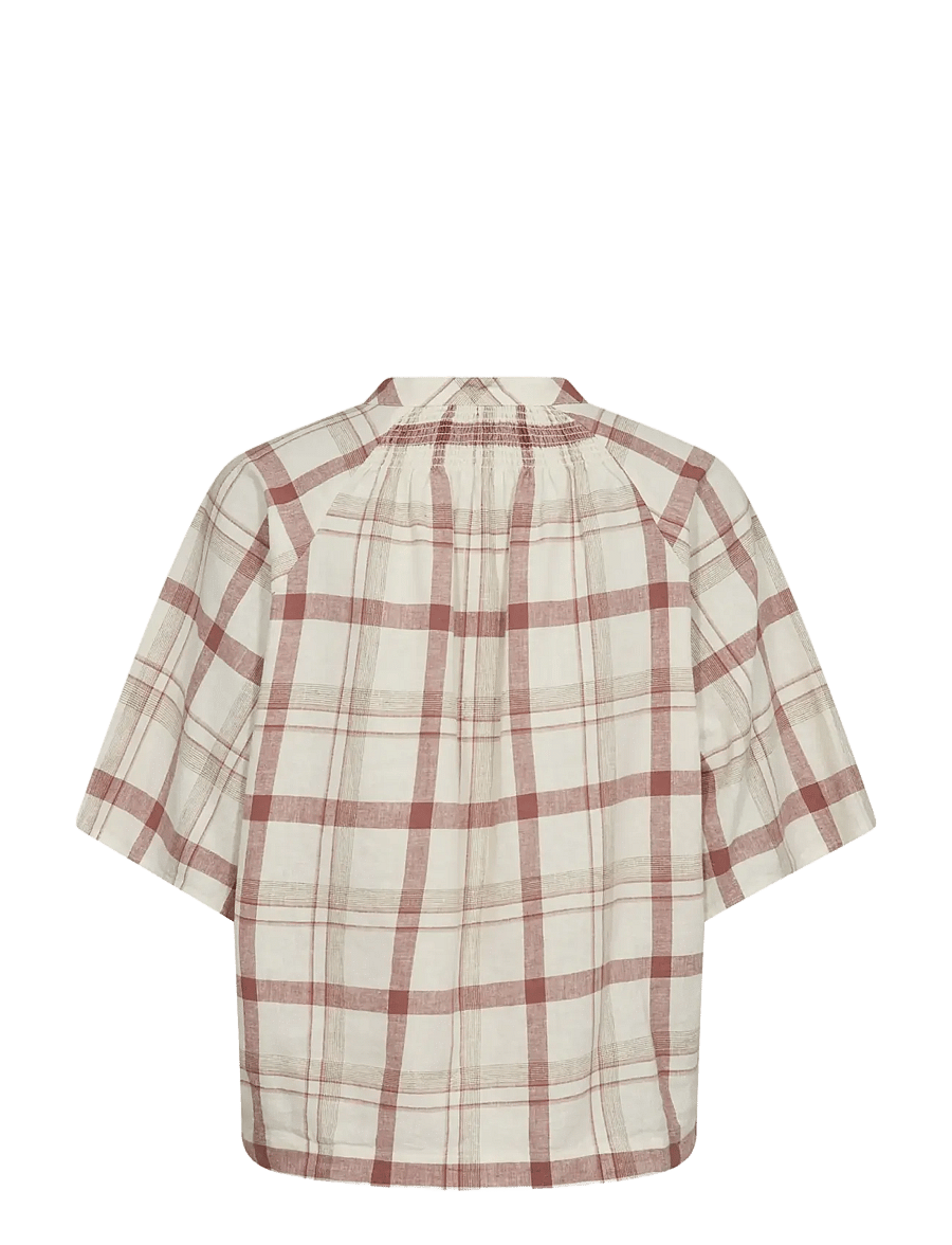 MOS MOSH - MMAssia Check Shirt - lühikeste varrukatega särgid - cowhide - 2