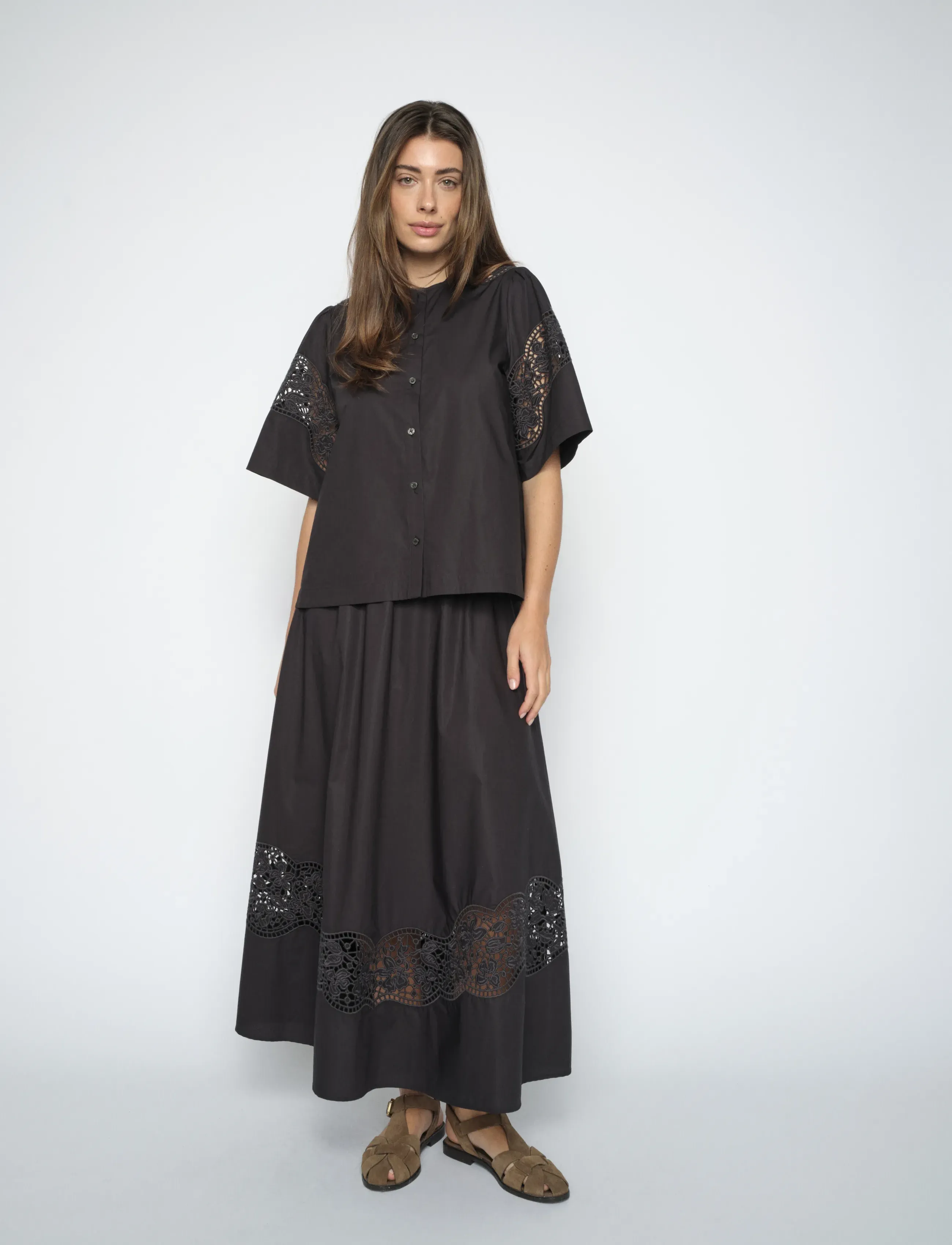 MOS MOSH MMRedu Cotoni Skirt - Spódnice - BLACK / black