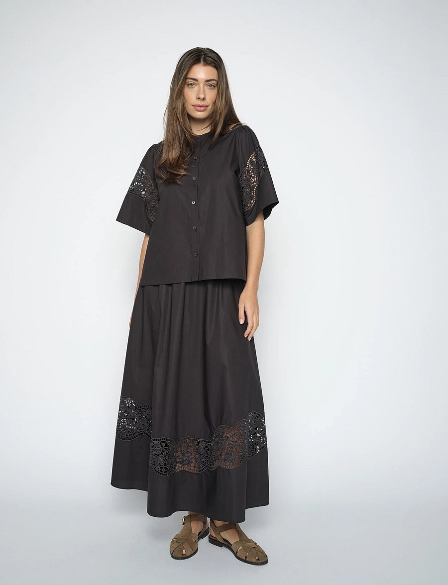 MOS MOSH - MMRedu Cotoni Skirt - maksiseelikud - black - 0
