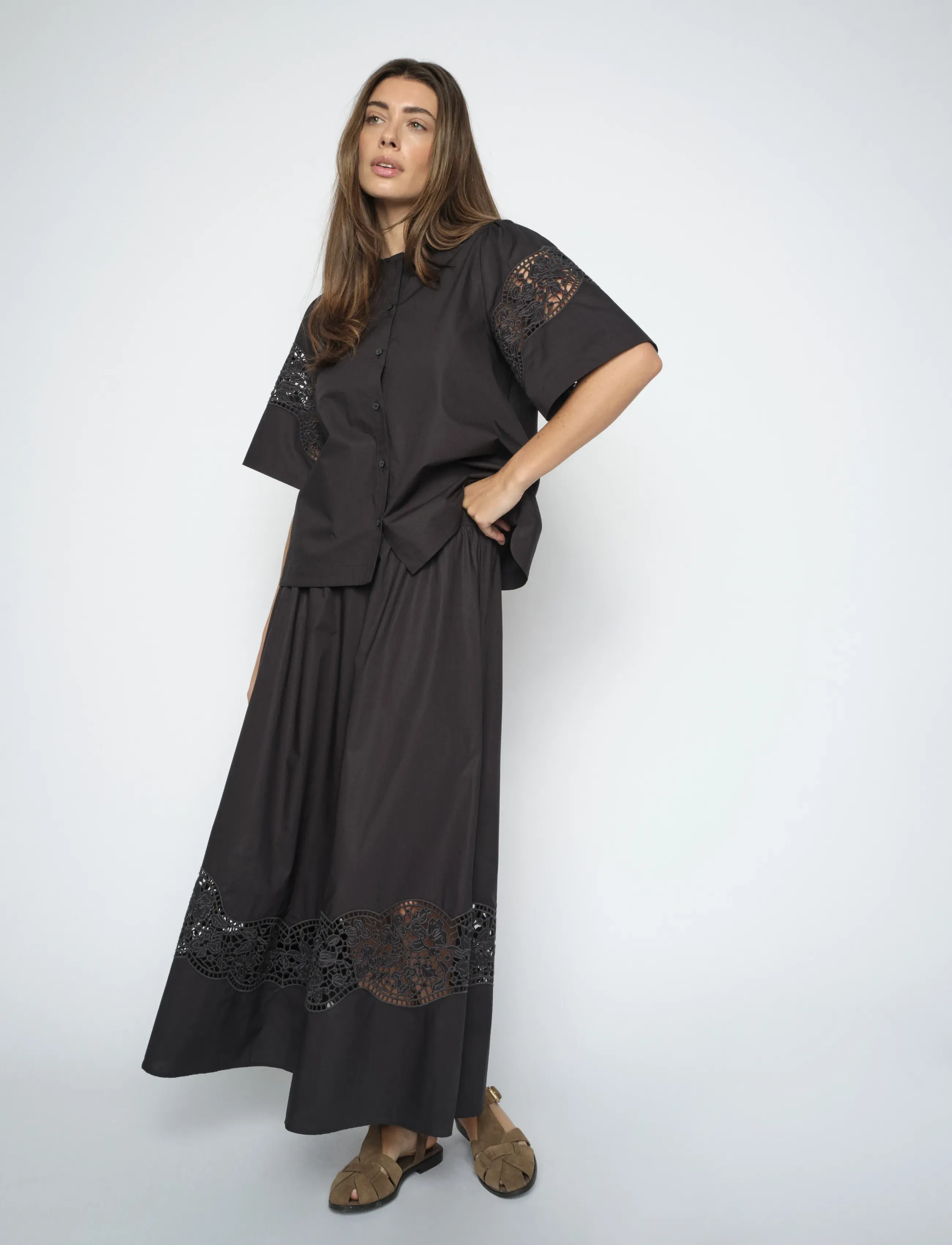 MOS MOSH - MMRedu Cotoni Skirt - maxi skirts - black - 3