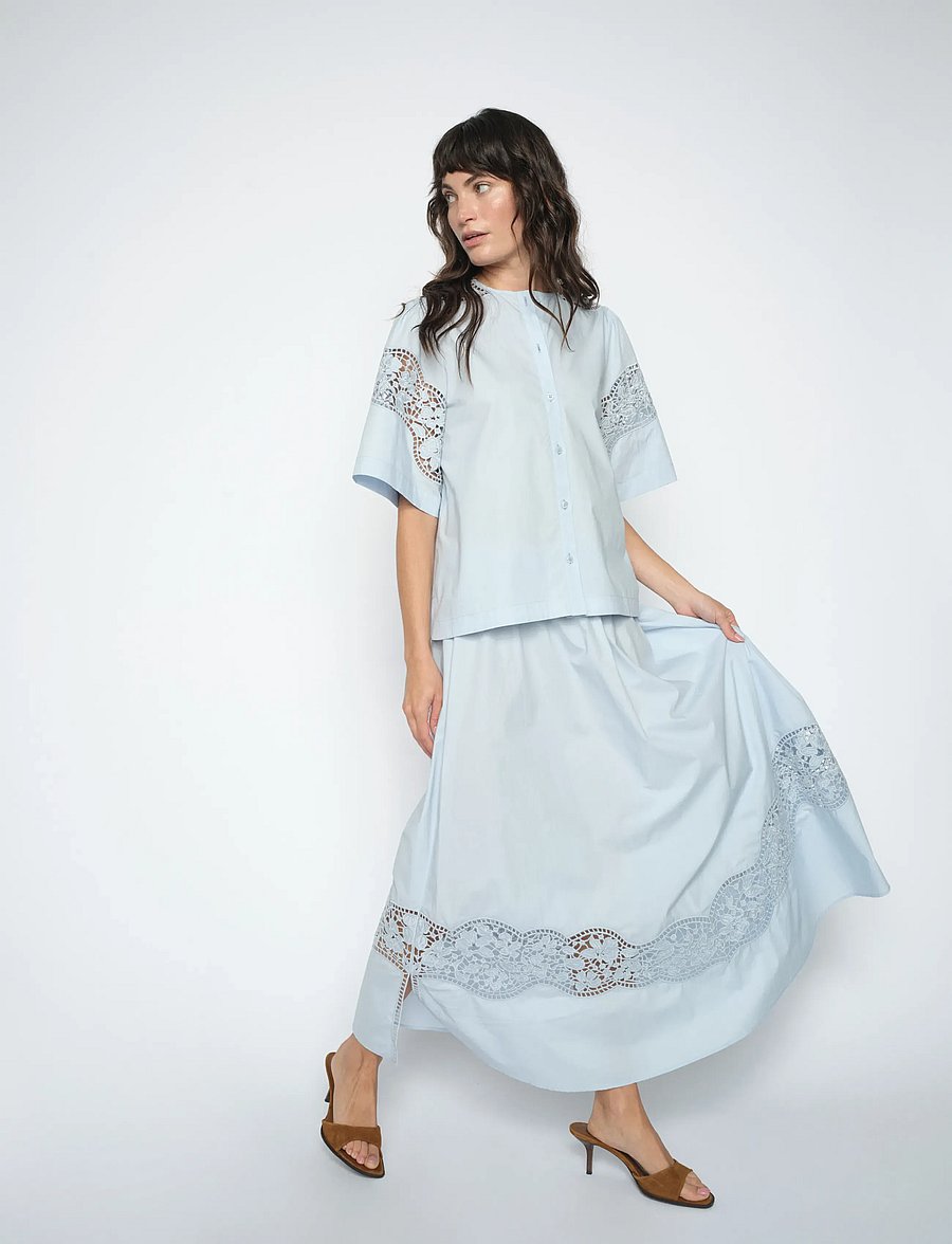 MOS MOSH - MMRedu Cotoni Skirt - maxi nederdele - skyway - 0