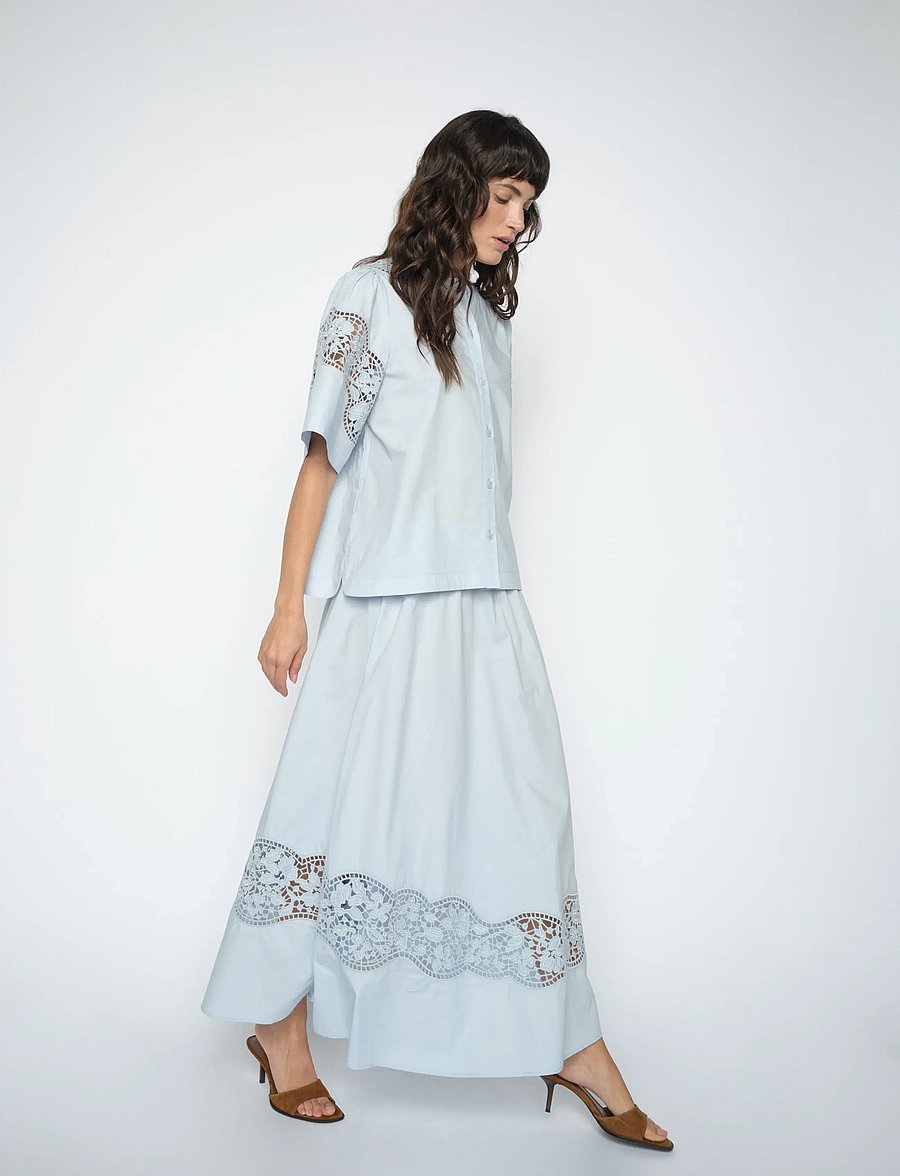 MOS MOSH - MMRedu Cotoni Skirt - maxi nederdele - skyway - 3