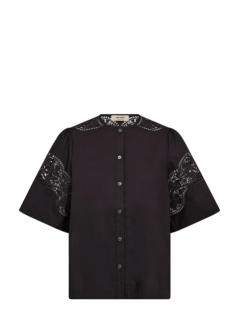 MOS MOSH - MMRooma Cotoni Shirt - short-sleeved shirts - black - 1