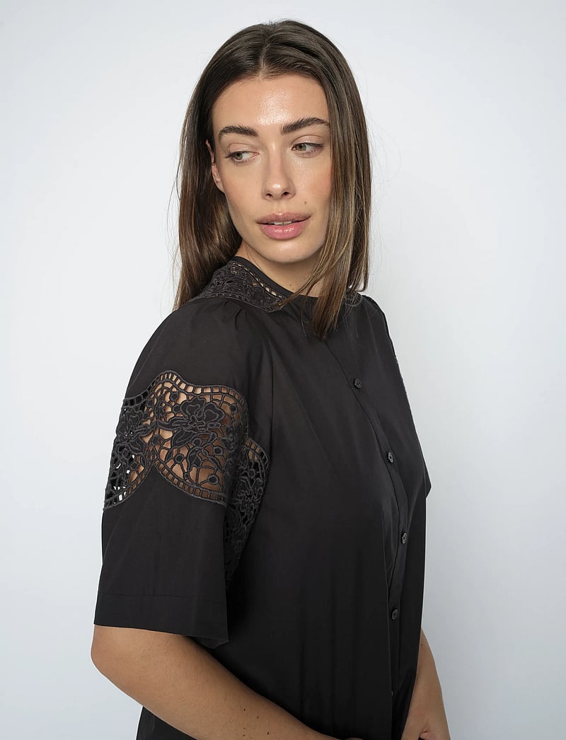 MOS MOSH - MMRooma Cotoni Shirt - short-sleeved shirts - black - 3