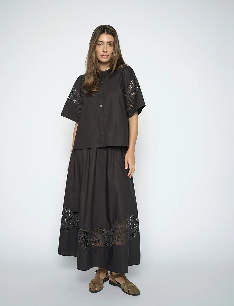 MOS MOSH - MMRooma Cotoni Shirt - short-sleeved shirts - black - 4