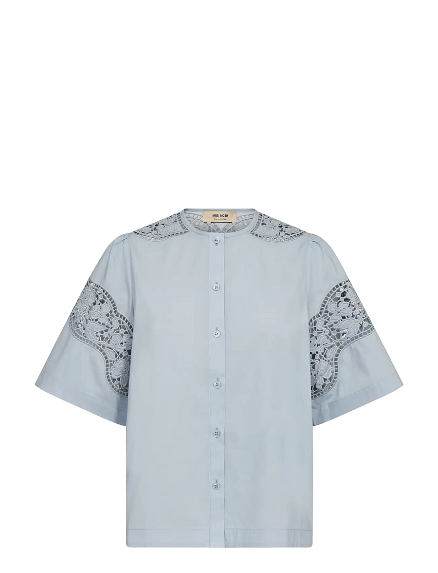 MOS MOSH - MMRooma Cotoni Shirt - short-sleeved shirts - skyway - 1
