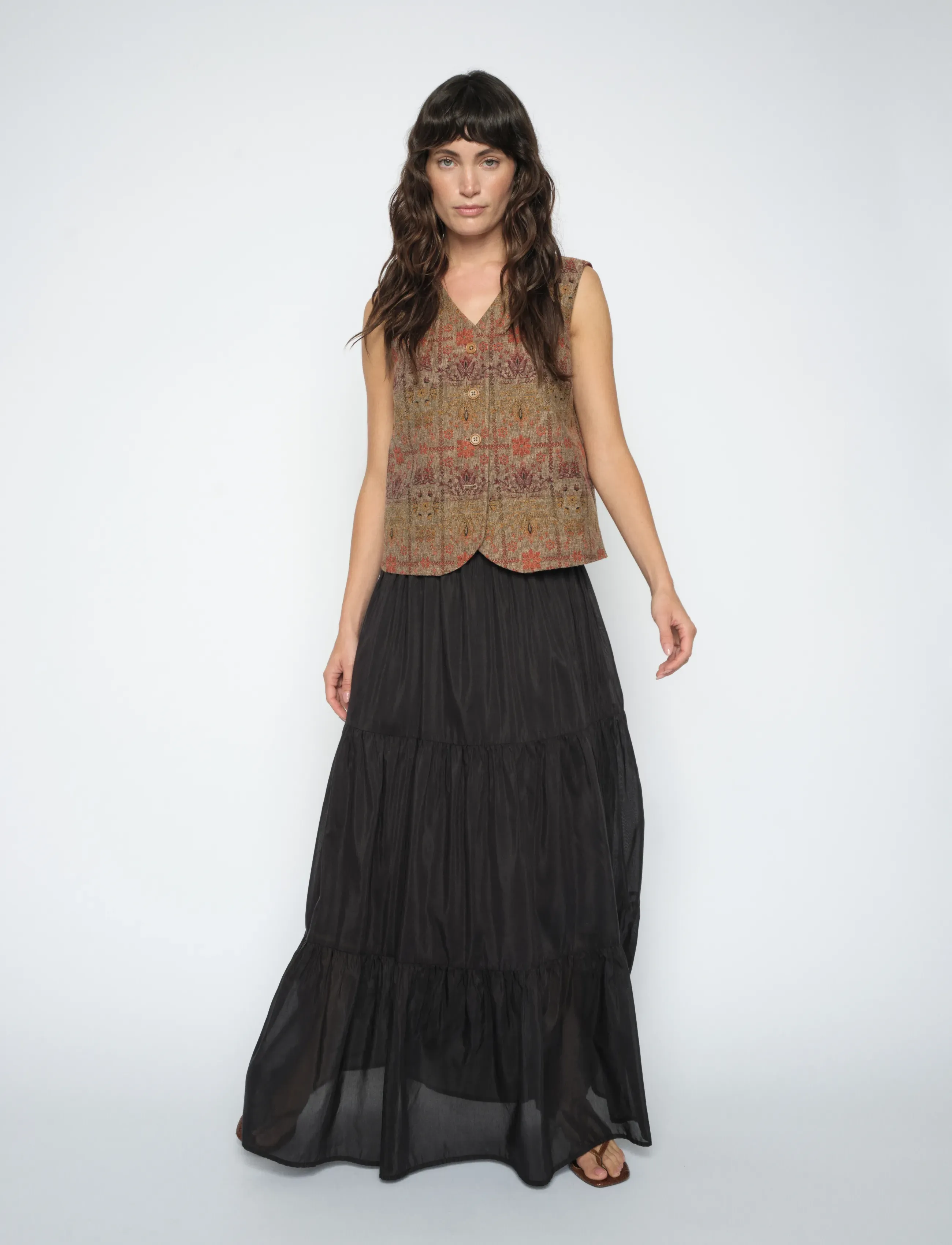MOS MOSH - MMSilka Long Skirt - maxi skirts - black - 3