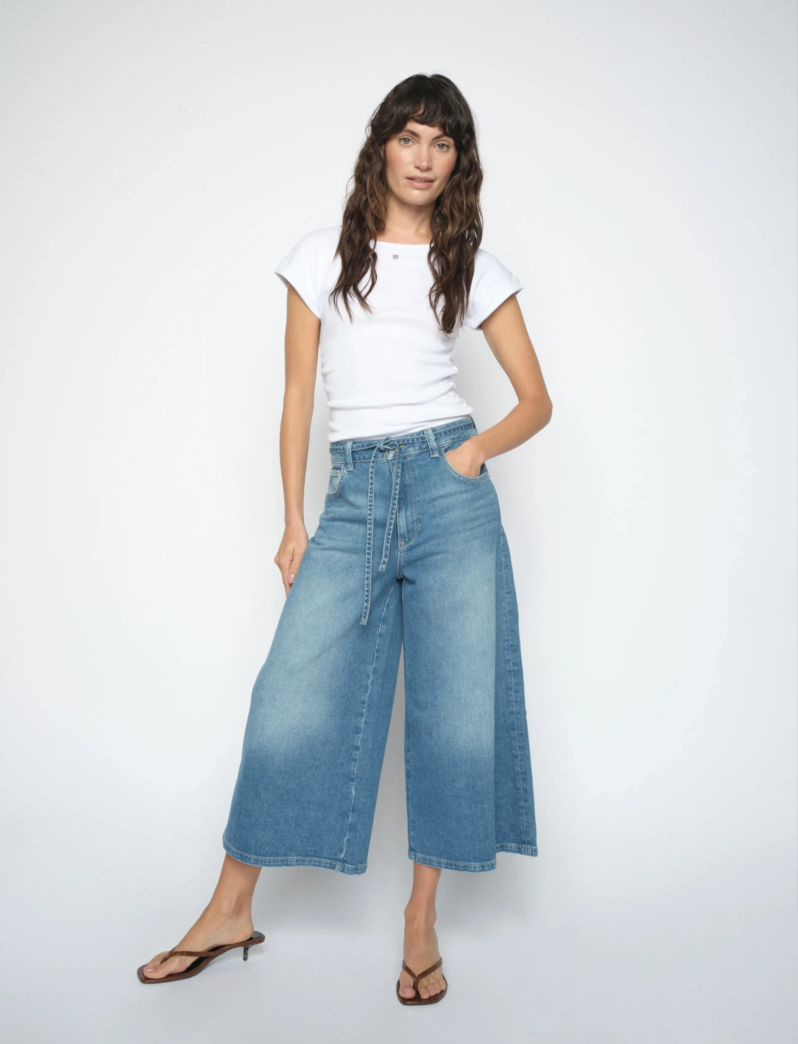 MOS MOSH Mmculotte Zack Jeans, 27, Blue, Jeans > Vidde, Dame