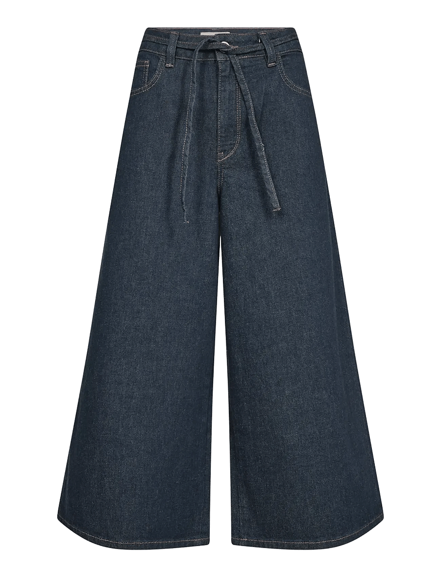 MOS MOSH - MMCulotte Zack Jeans - laia säärega teksad - dark blue - 1