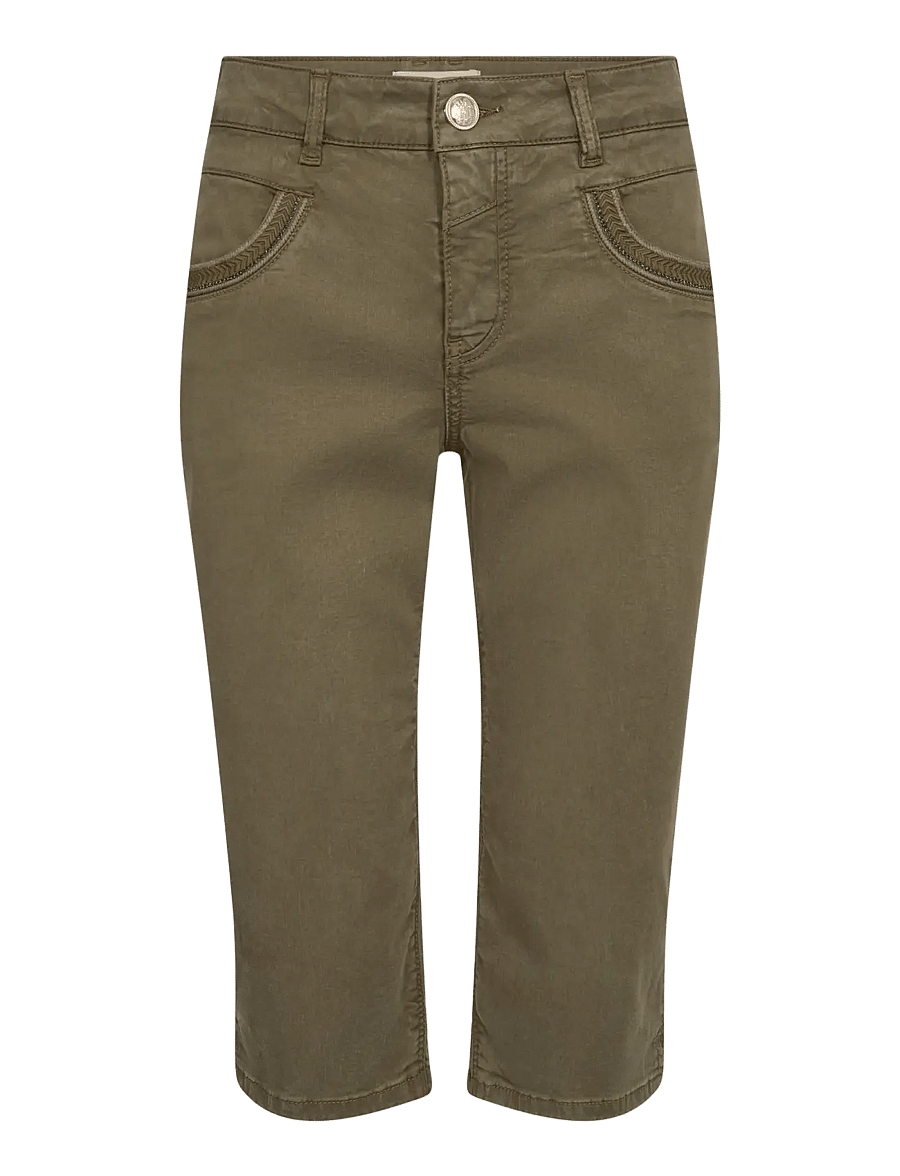 MOS MOSH - MMNaomi Treasure Pant - kapripüksid - burnt olive - 1