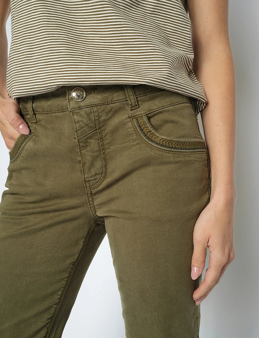 MOS MOSH - MMNaomi Treasure Pant - kapripüksid - burnt olive - 3