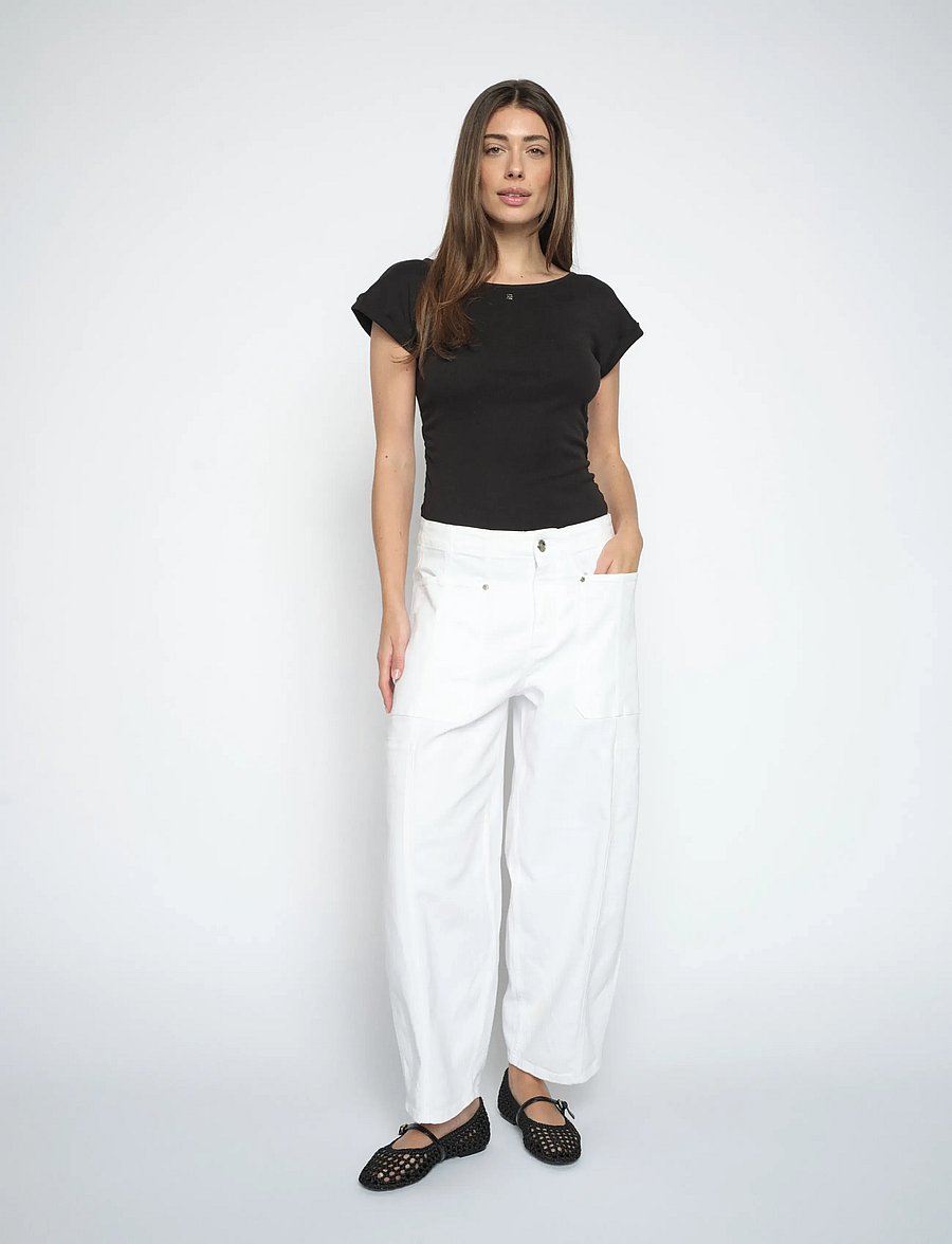 MOS MOSH - MMRosy Bianco Pant - hosen mit geradem bein - white - 0