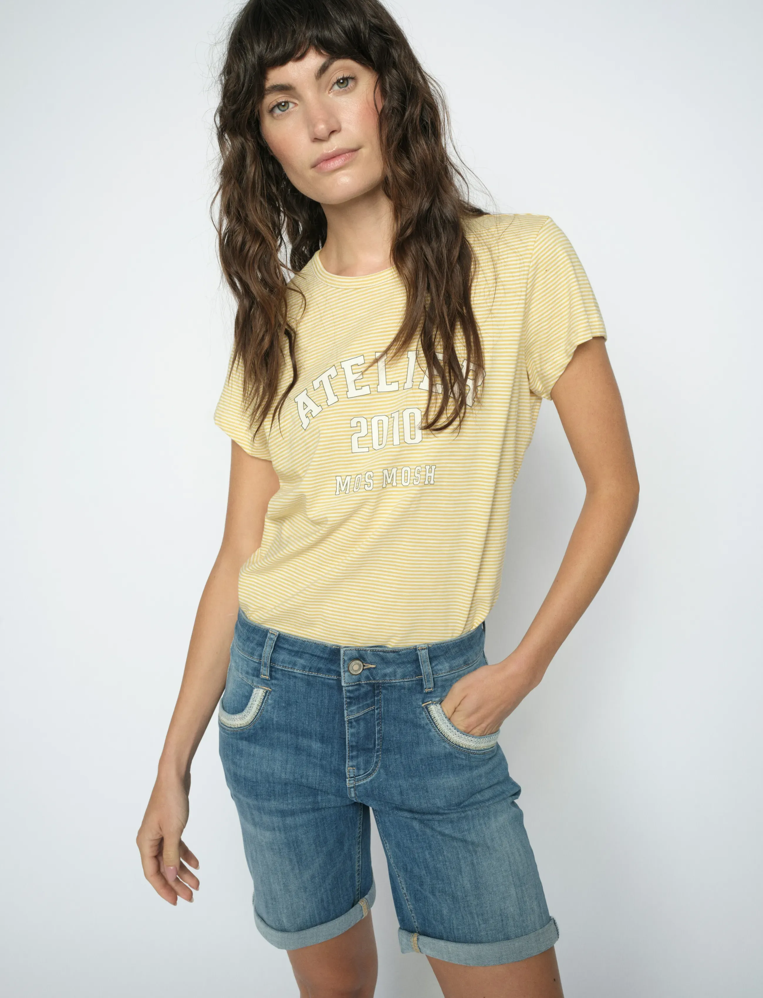 MOS MOSH Mmnaomi Salute Shorts, 32 Short, Blue, Shorts > Denim Shorts, Dame