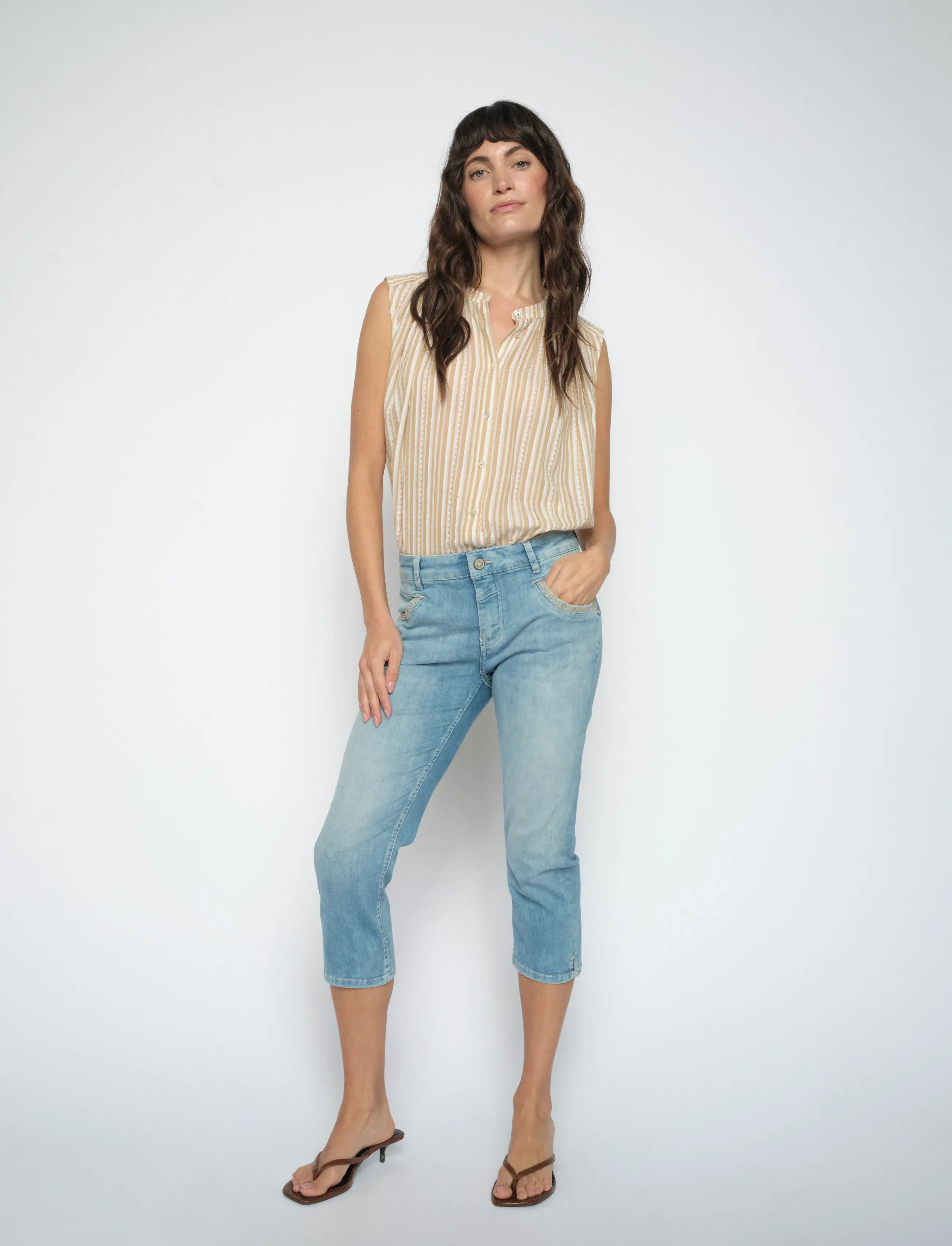 MOS MOSH - MMNaomi Bali Jeans - suorat farkut - light blue - 3