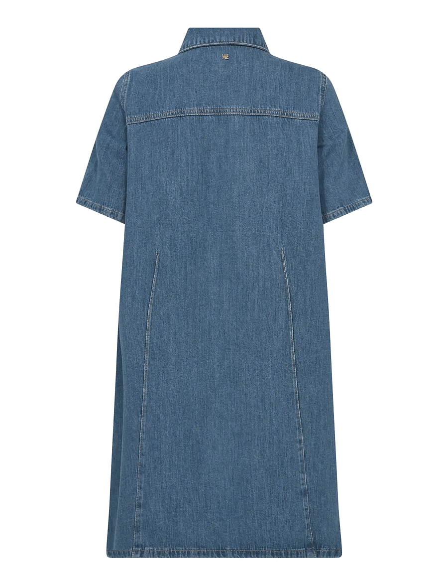 MOS MOSH - MMBiba East Dress - skjortklänningar - mid blue - 2