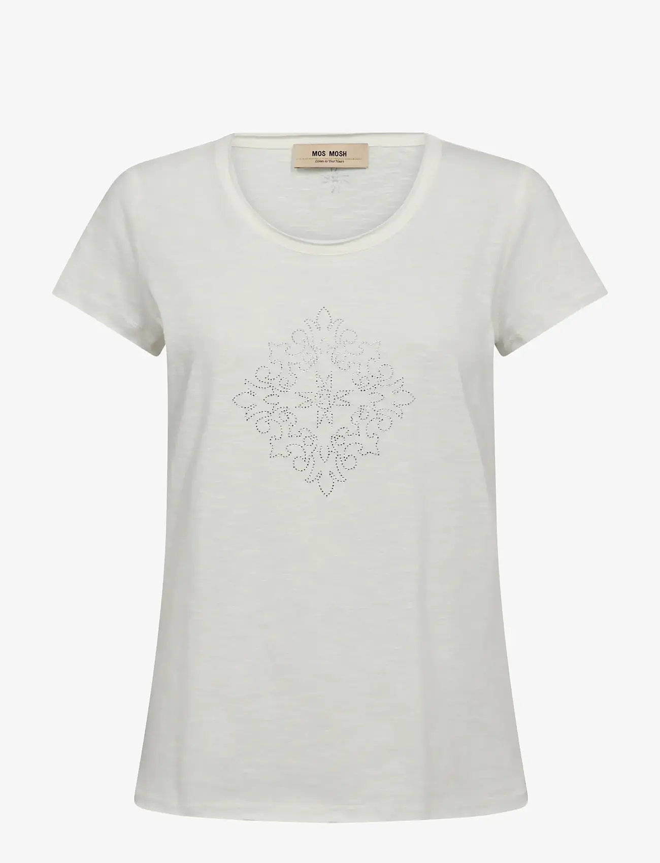 MOS MOSH - MMSherri O-SS Glam Tee - t-shirts - ecru - 0