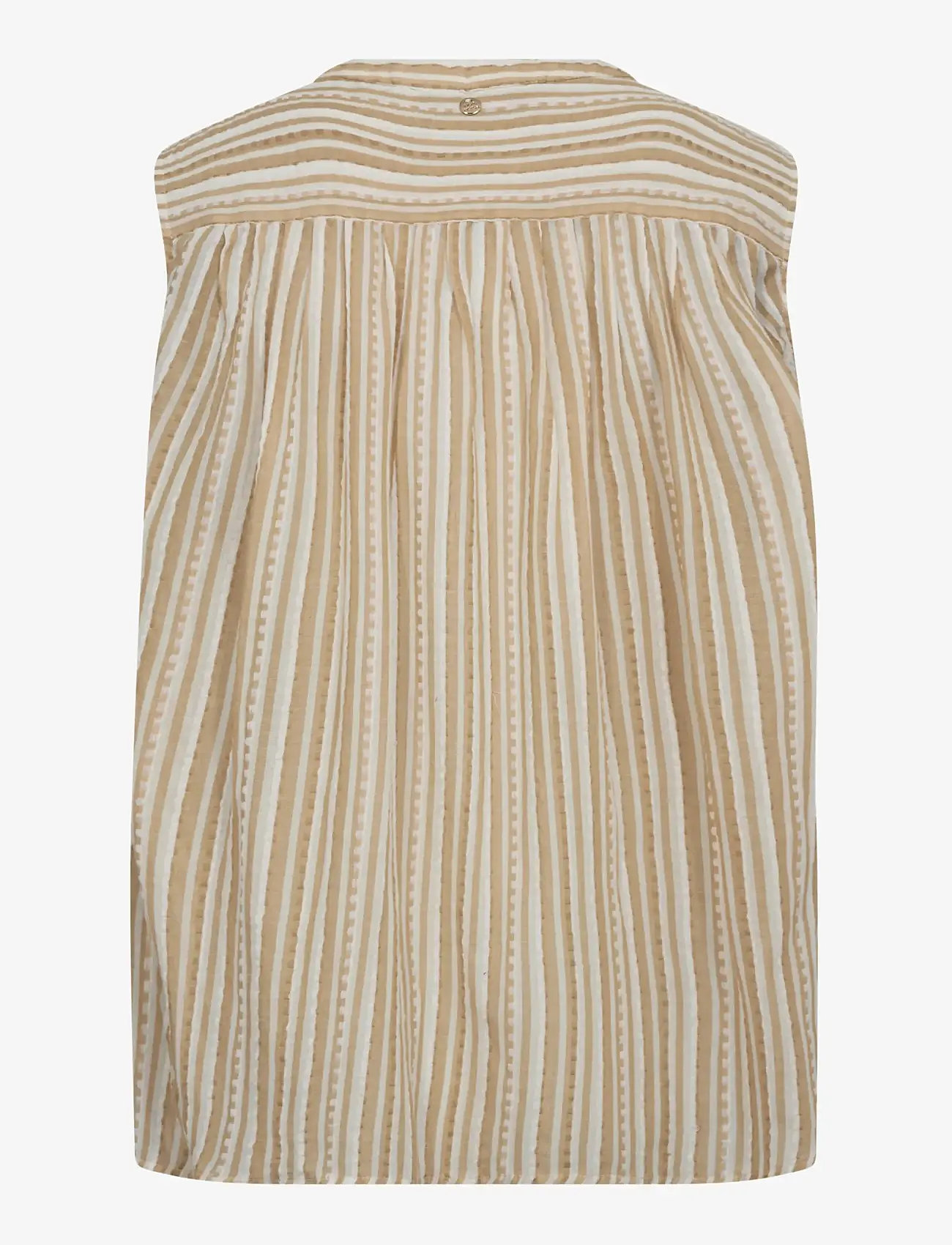 MOS MOSH - MMAmelia Stripe SL Blouse - Ærmeløse bluser - sesame - 2