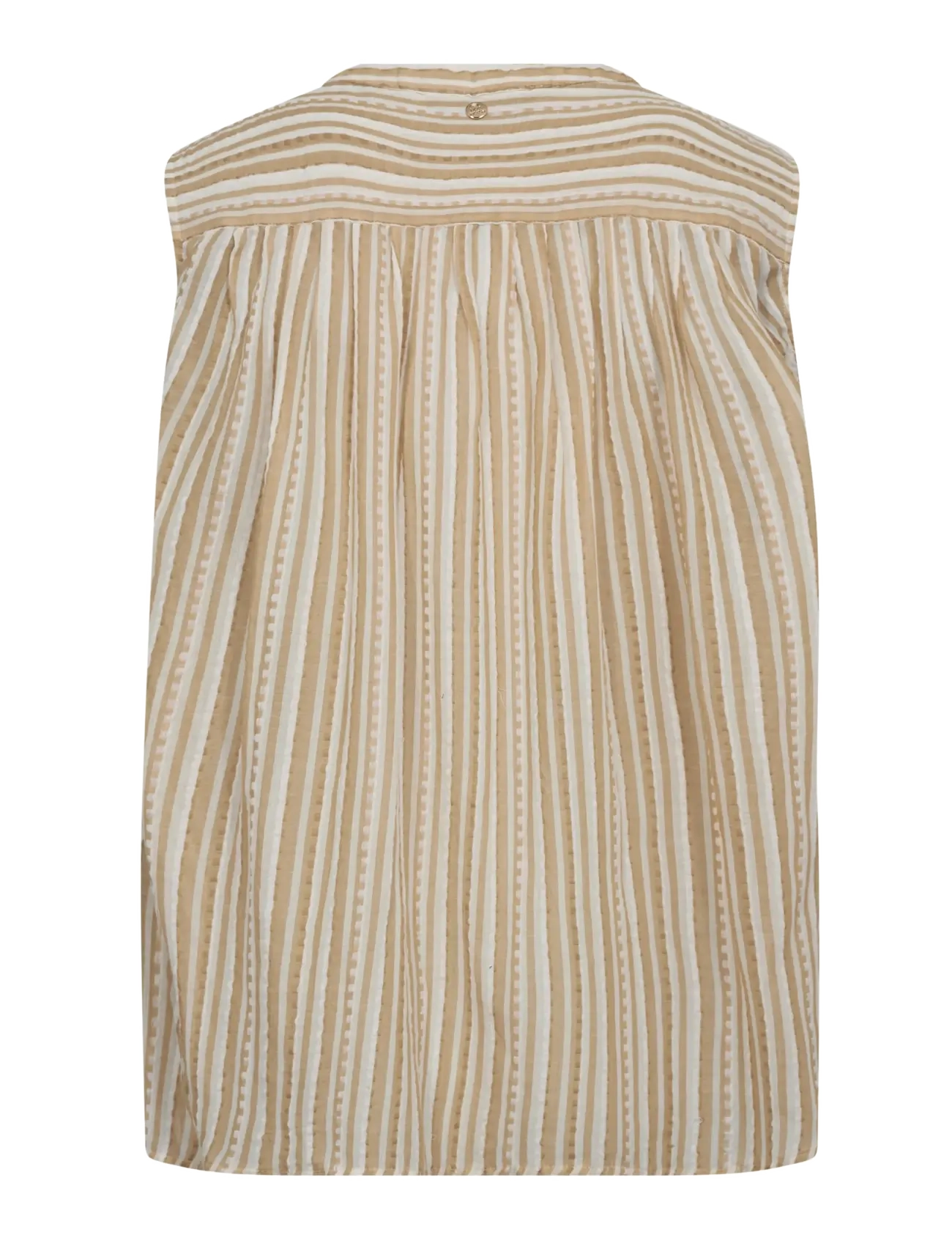 MOS MOSH - MMAmelia Stripe SL Blouse - varrukateta pluusid - sesame - 2