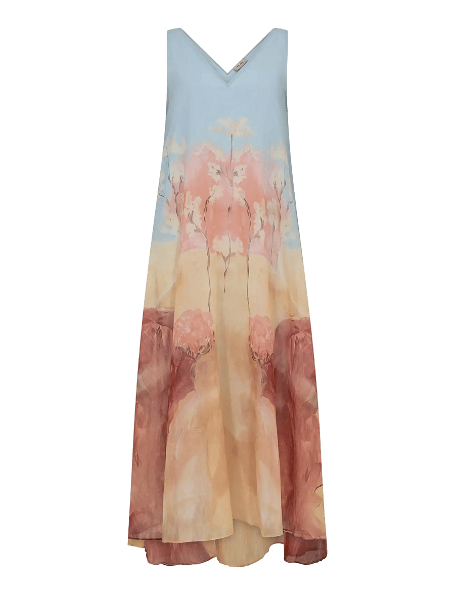 MOS MOSH - MMNylo Landscape Dress - aftonklänningar - skyway - 1