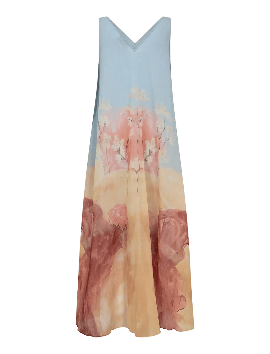 MOS MOSH - MMNylo Landscape Dress - aftonklänningar - skyway - 2