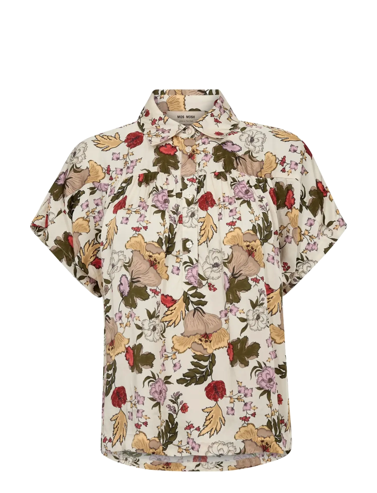 MOS MOSH MMWinie Flowwi Blouse - Nýkomið - ECRU / multi