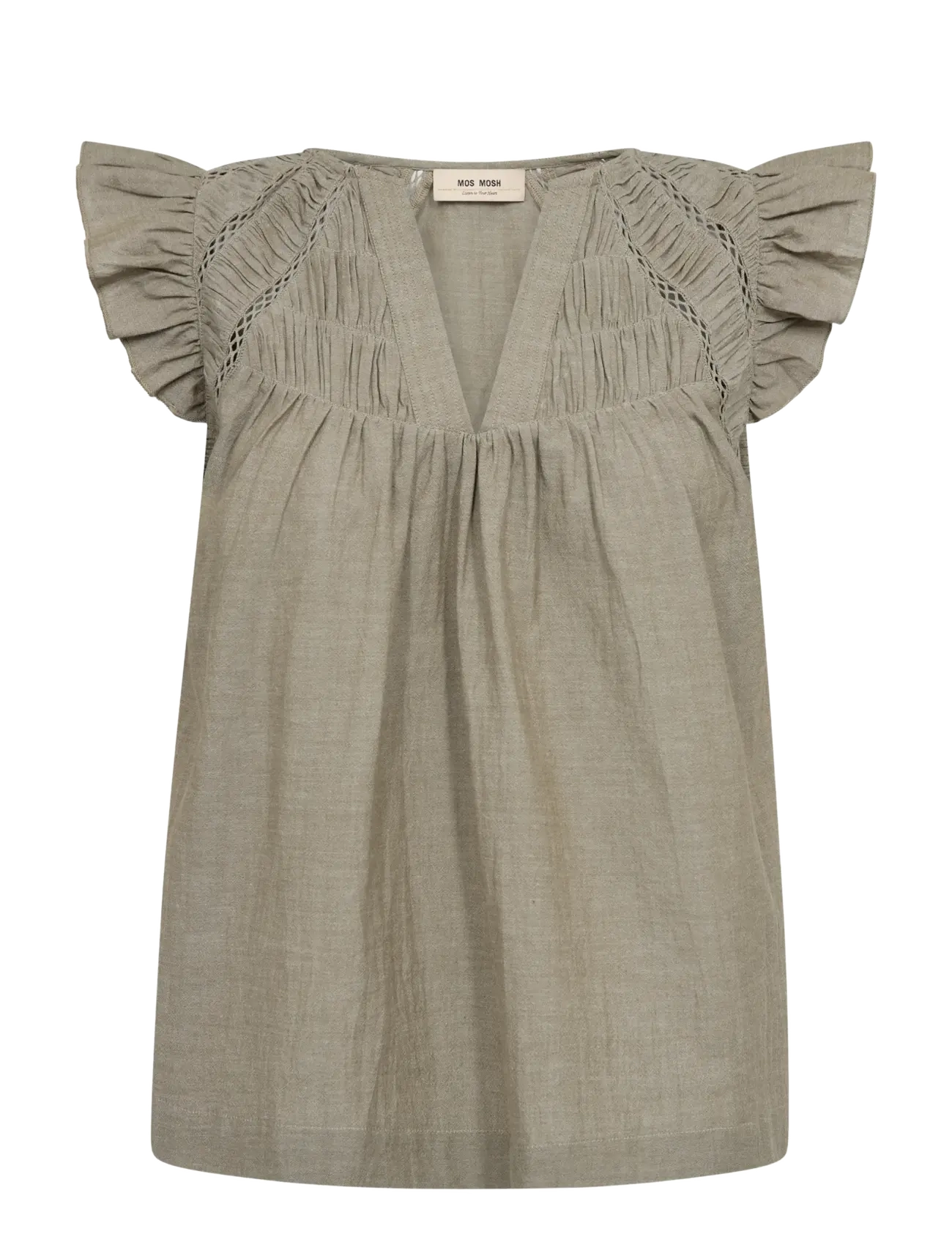 MOS MOSH Mmwoda Izha Bluse Khaki - L - Damen