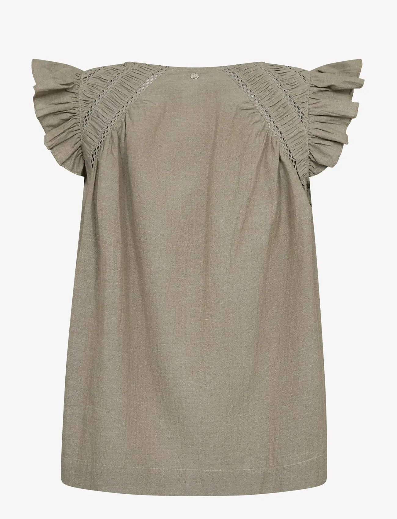 MOS MOSH - MMWoda Izha Blouse - kortærmede bluser - burnt olive - 2
