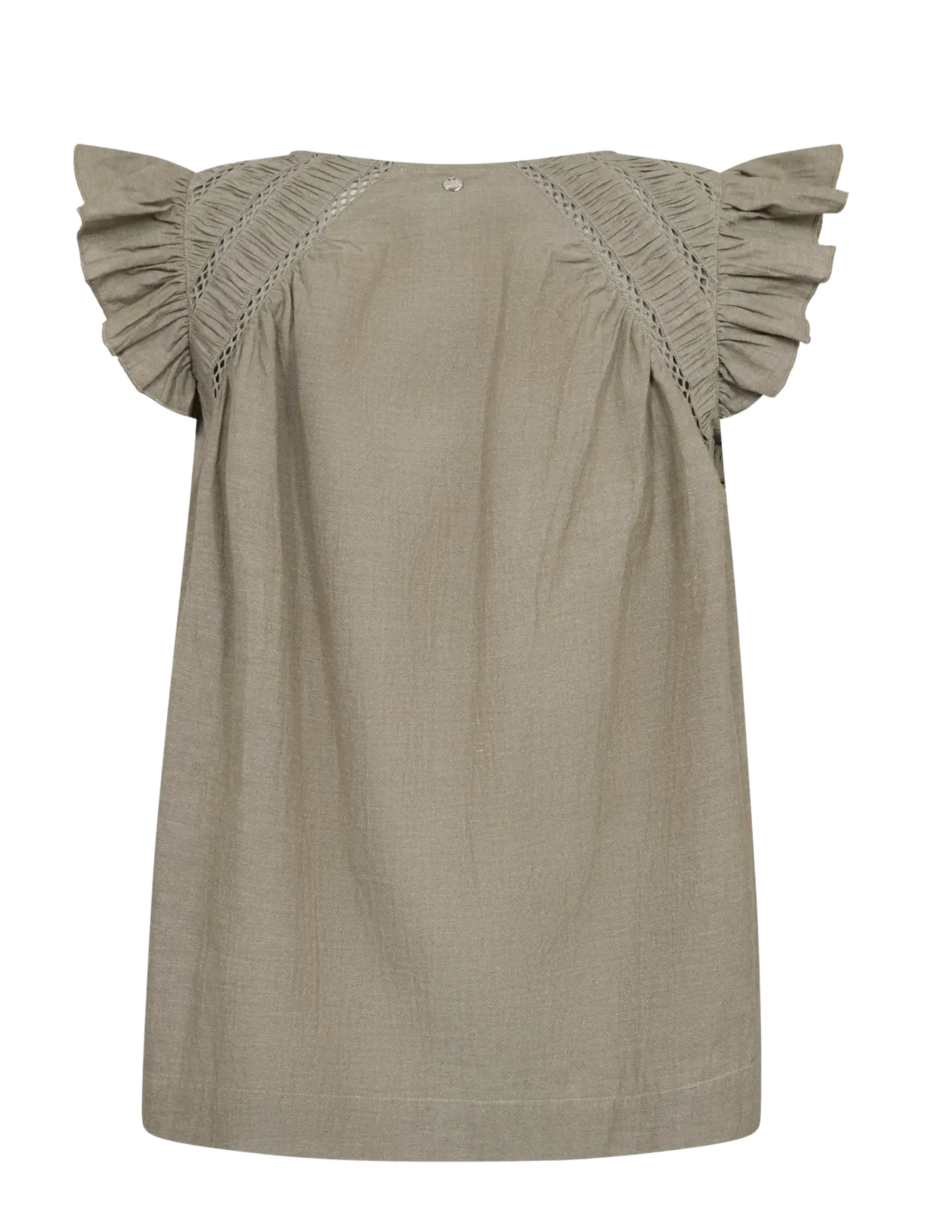 MOS MOSH - MMWoda Izha Blouse - kortärmade blusar - burnt olive - 2