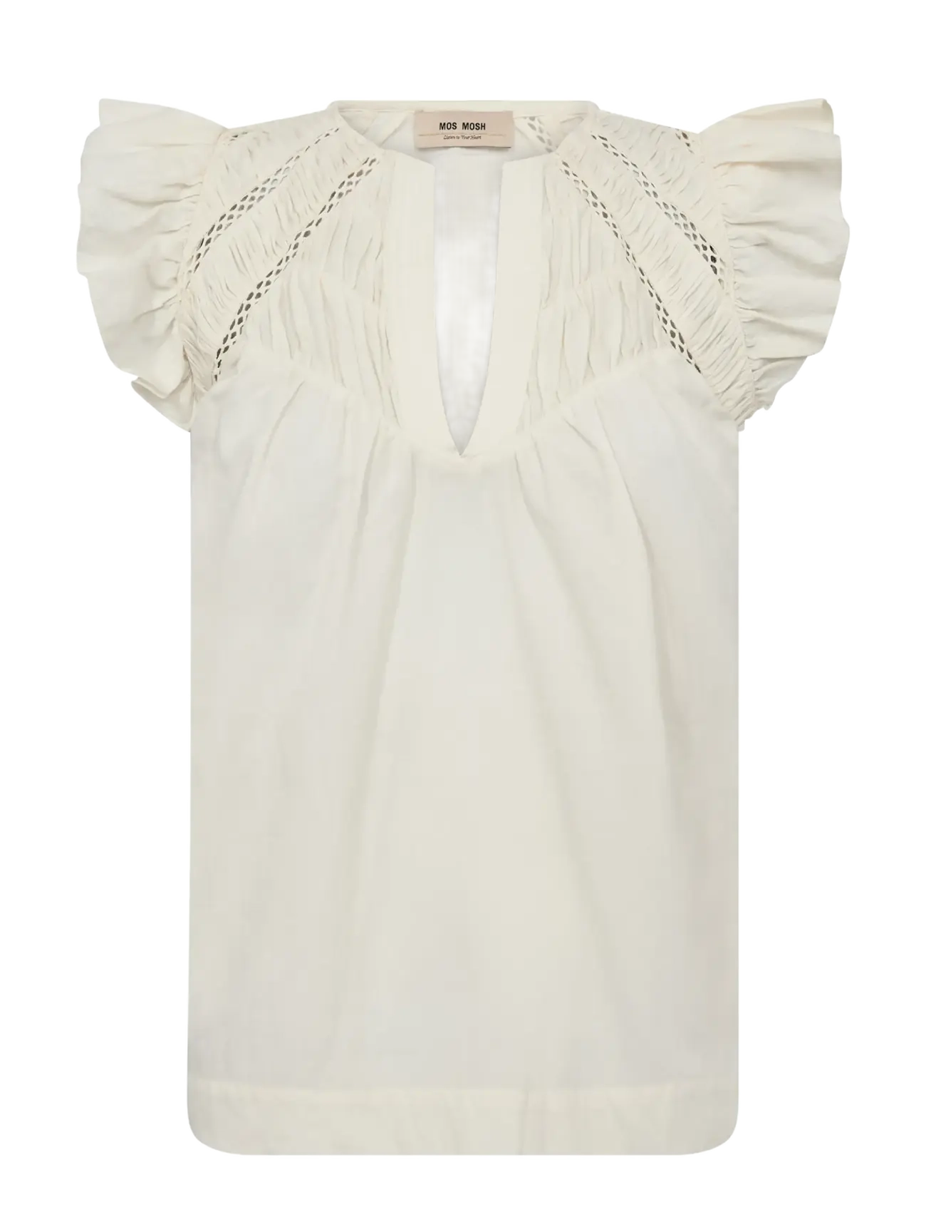 MOS MOSH Mmwoda Izha Bluse Cream - XL - Damen