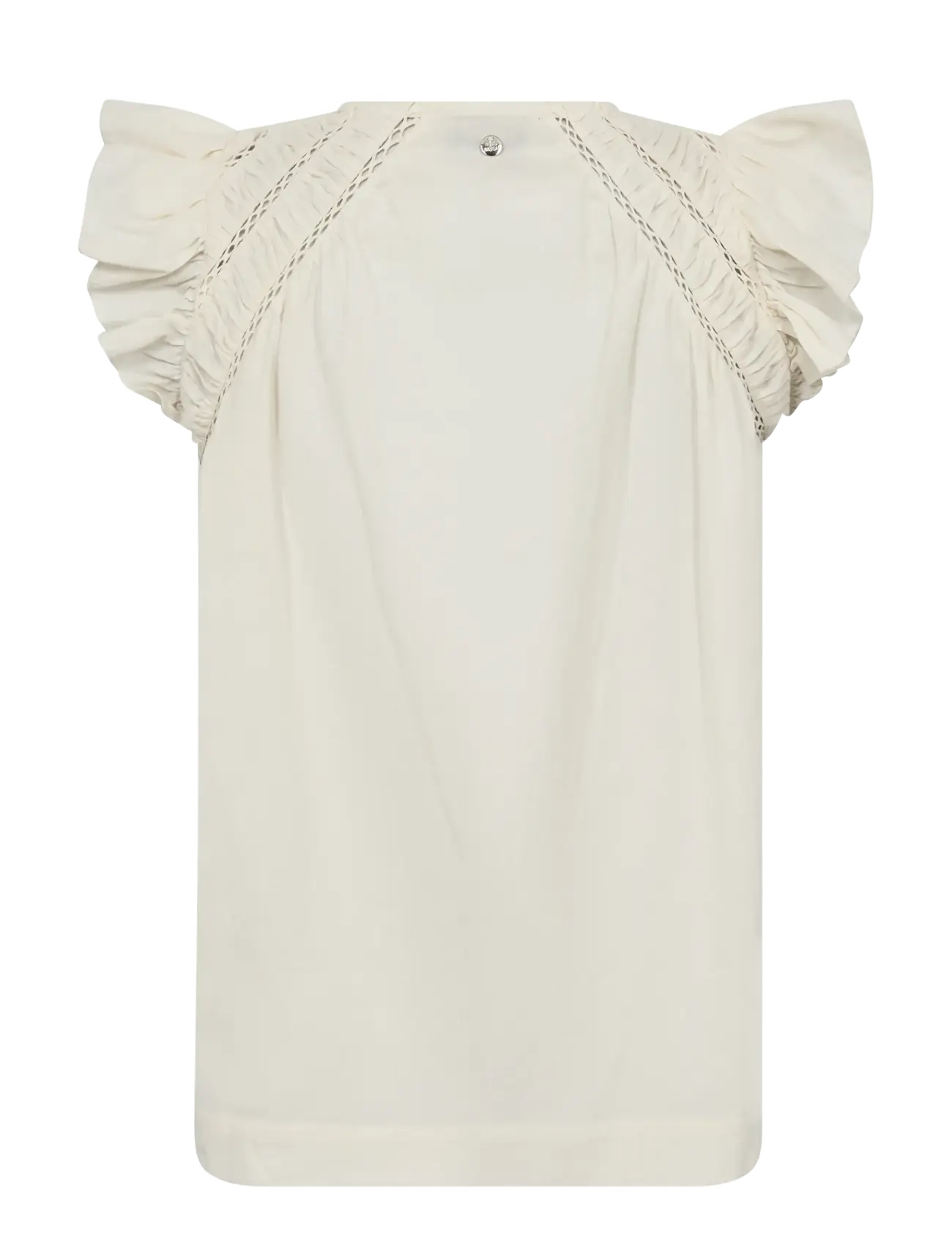 MOS MOSH - MMWoda Izha Blouse - kortärmade blusar - ecru - 2
