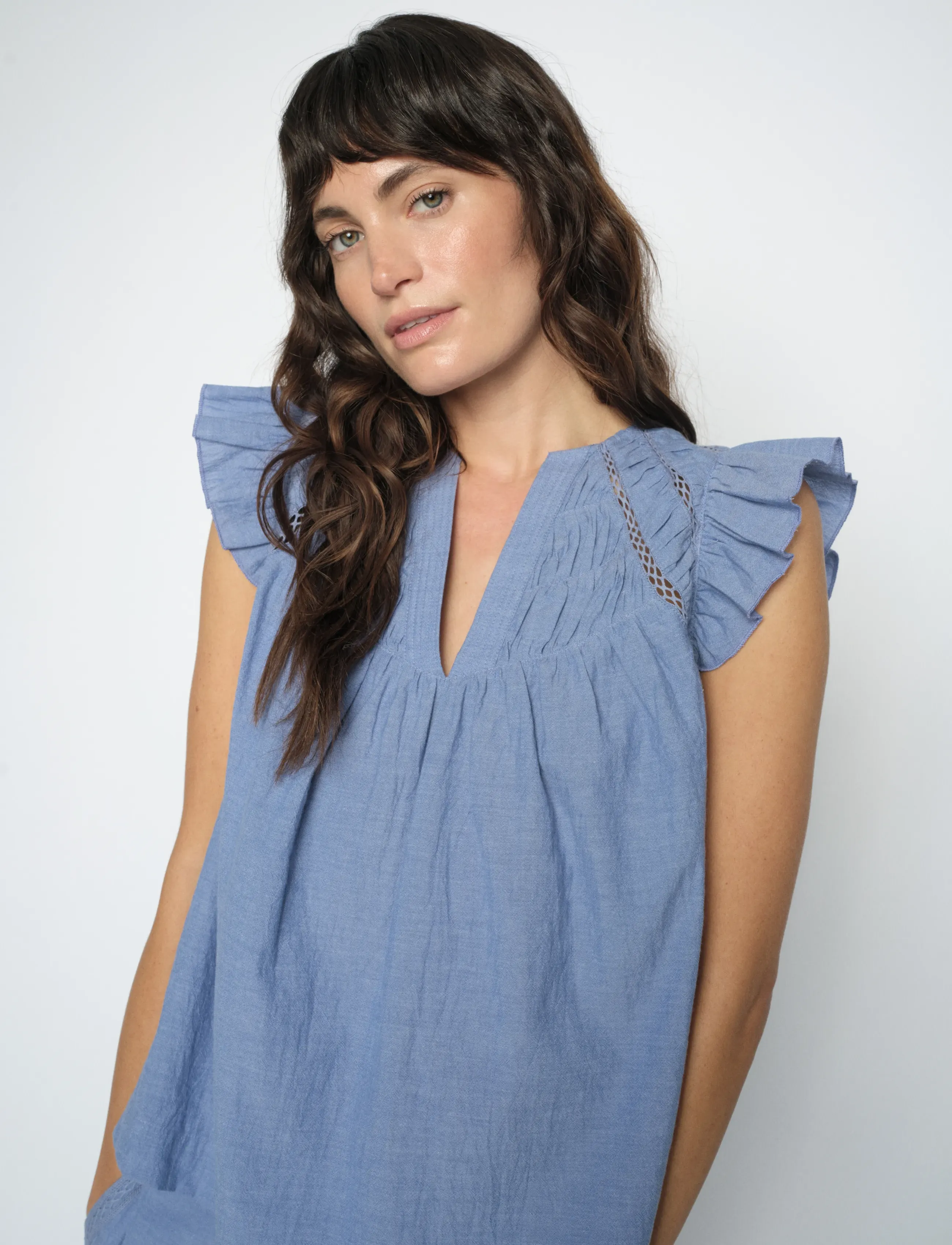 MOS MOSH - MMWoda Izha Blouse - kurzärmelige blusen - regatta - 3