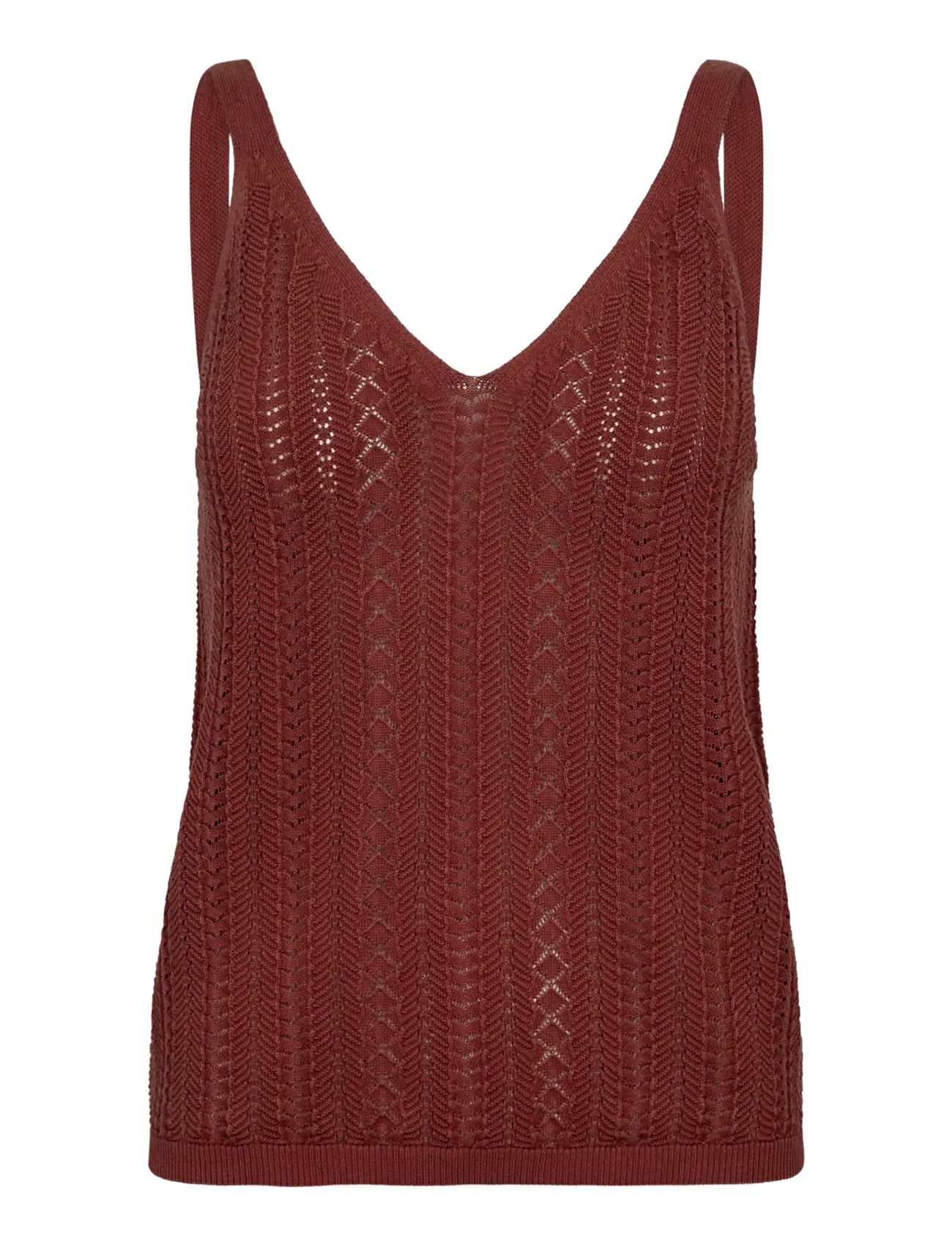 MOS MOSH MMCressida Wash Knit Top - Tøj - COWHIDE / burgundy