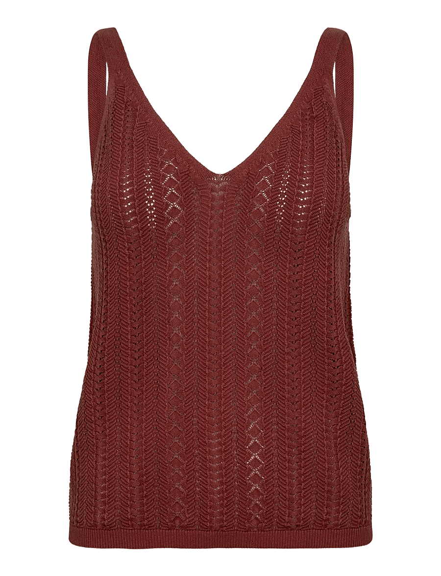 MOS MOSH - MMCressida Wash Knit Top - Ärmellose tops - cowhide - 1